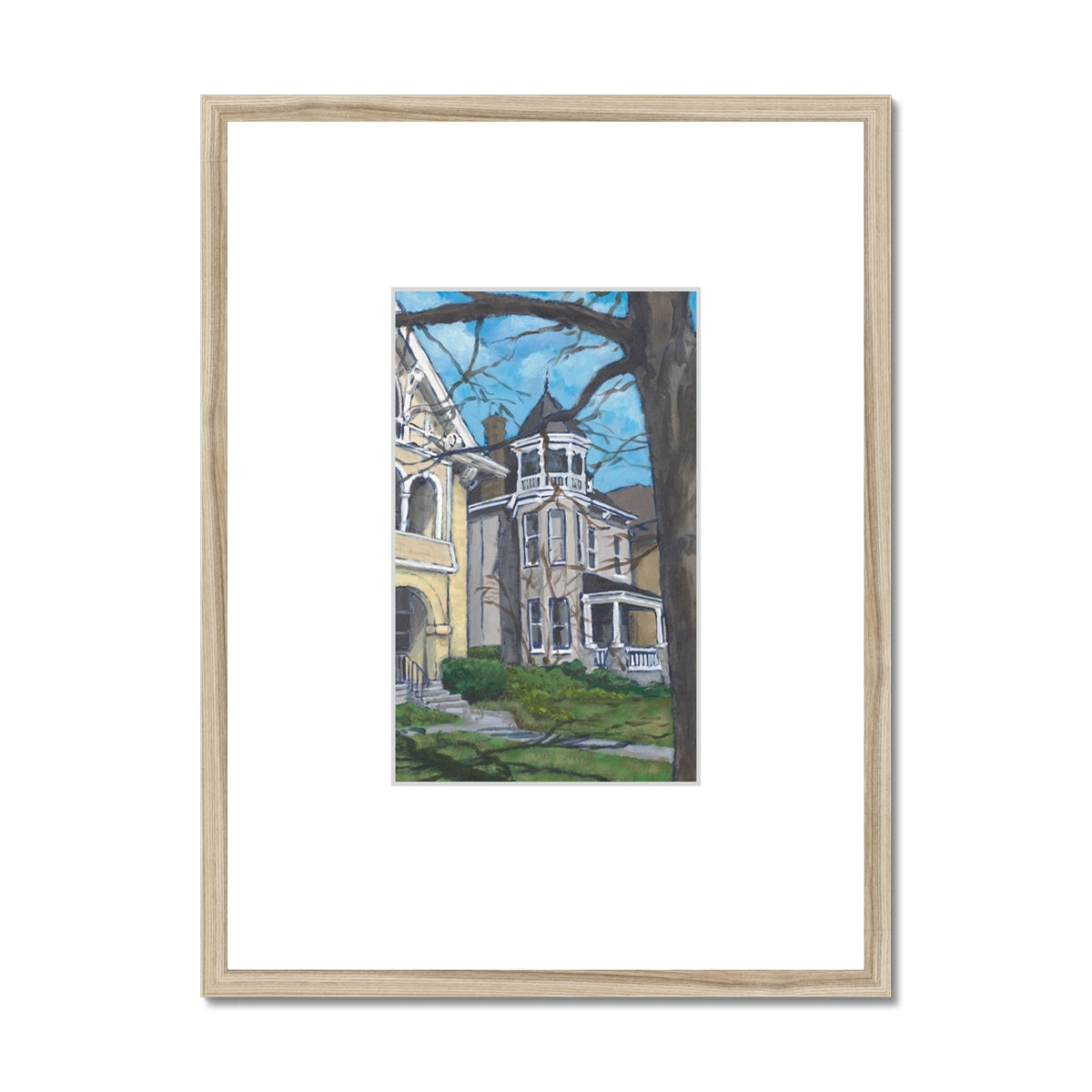 Framed Fine Art Print, Faux Mat - 18x24 inches | Historic Home in Acrylic, FMV-1000-1139
