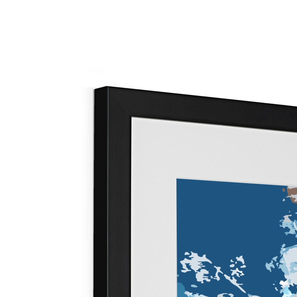 Framed Graphic Art Print, White Mat - 8x8 12x12 16x16 20x20 24x24 28x28 inches | FPS-1150-7695