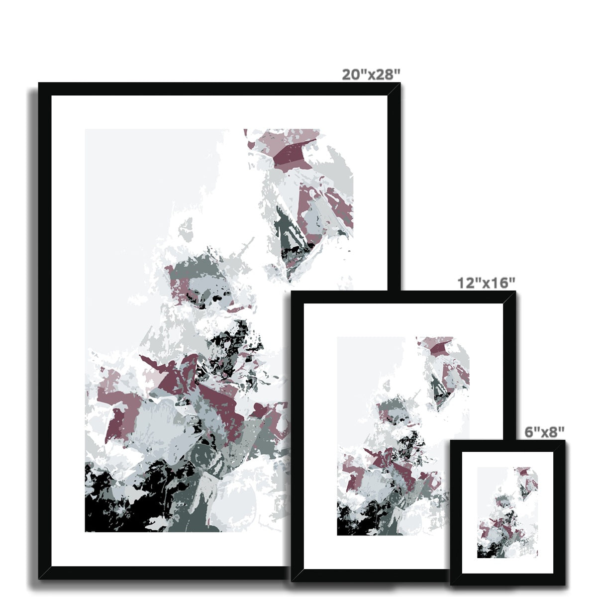 Framed Graphic Art Print, White Mat - 6x8, 8x12, 11x14, 12x16, 16x20, 18x24, 20x28 inches | FPV-1210-7694