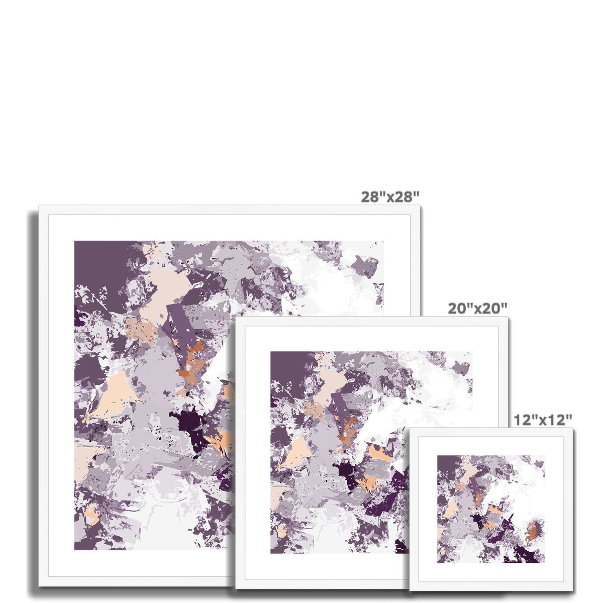 Framed Graphic Art Print, White Mat - 8x8 12x12 16x16 20x20 24x24 28x28 inches | FPS-1180-7695