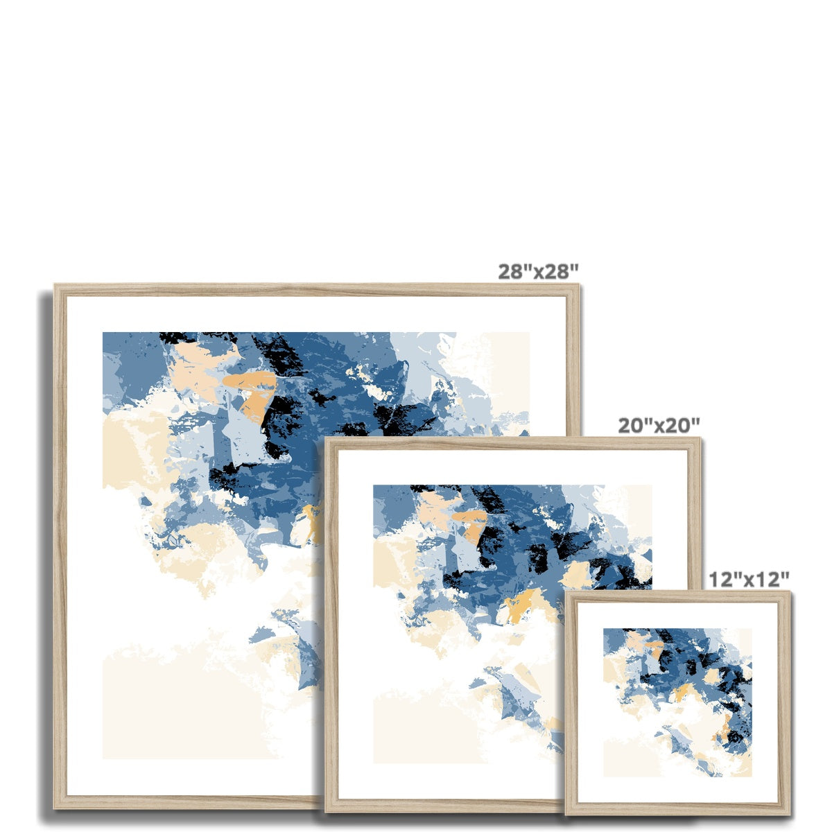 Framed Graphic Art Print, White Mat - 8x8 12x12 16x16 20x20 24x24 28x28 inches | FPS-1230-7693