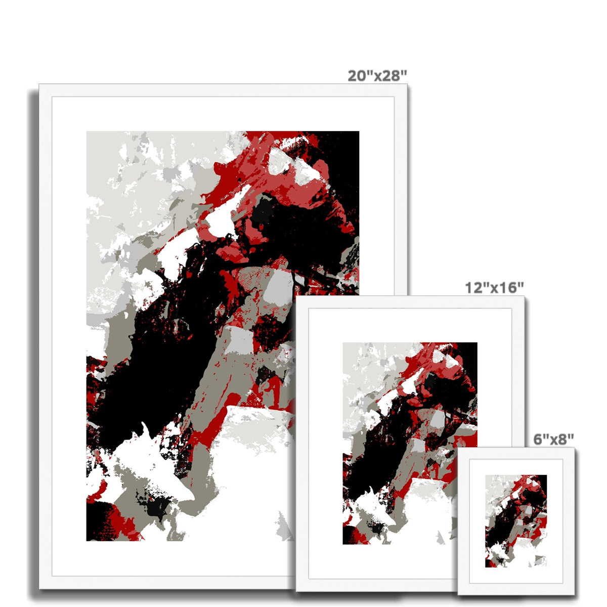 Framed Graphic Art Print, White Mat - 6x8, 8x12, 11x14, 12x16, 16x20, 18x24, 20x28 inches | FPV-1190-7688