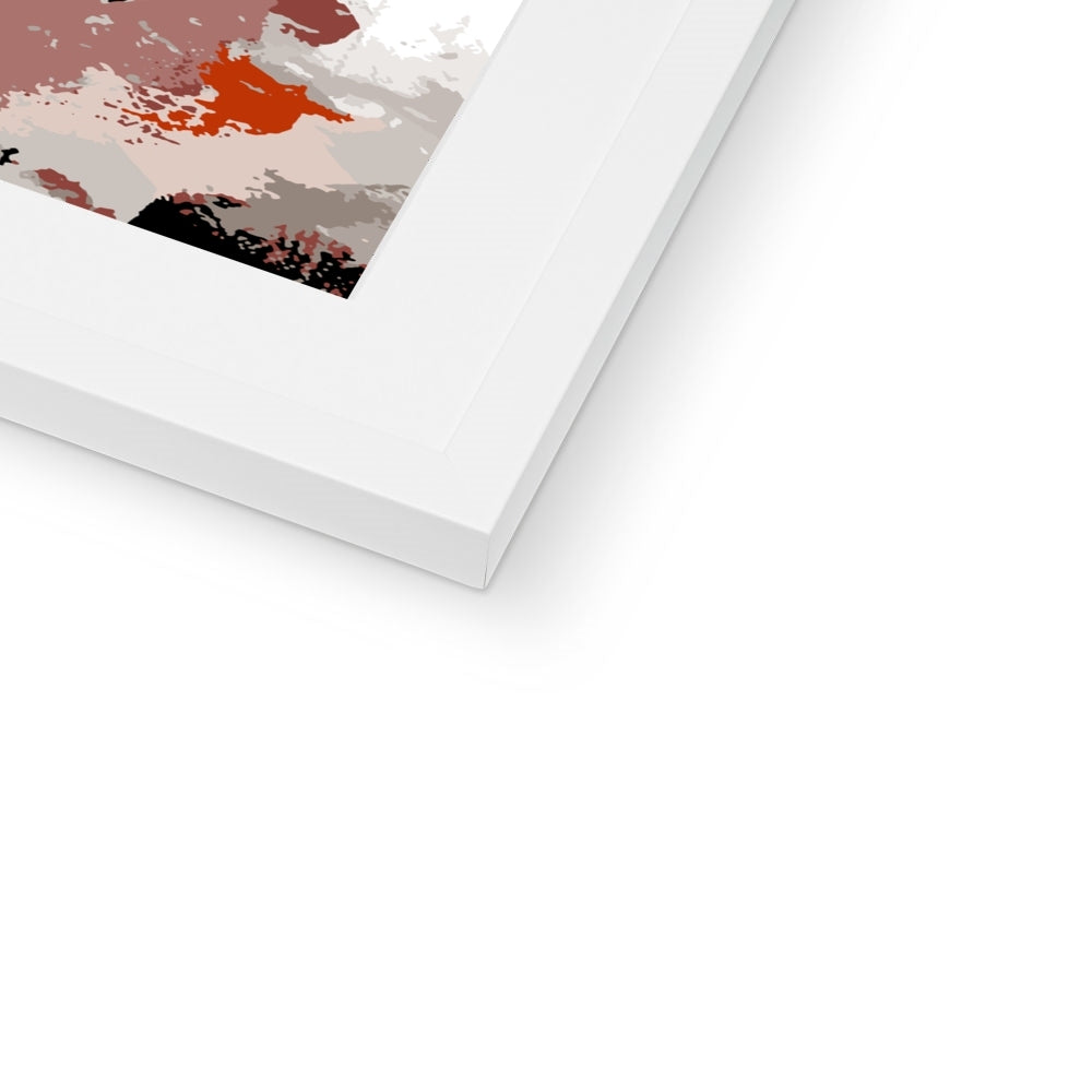 Framed Graphic Art Print, White Mat - 8x8 12x12 16x16 20x20 24x24 28x28 inches | FPS-1130-7690