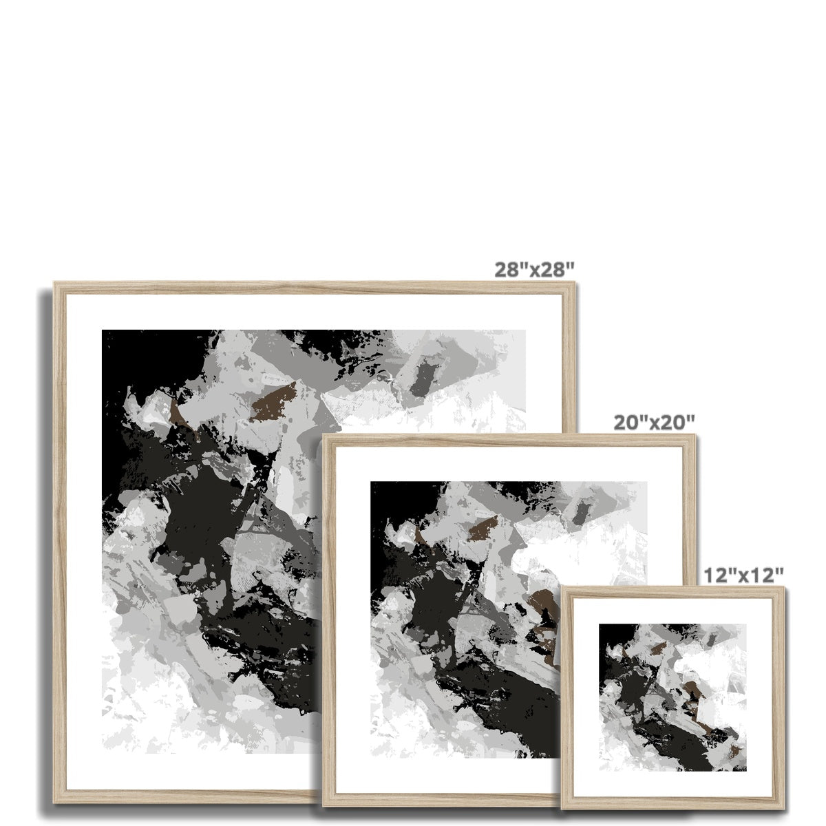 Framed Graphic Art Print, White Mat - 8x8 12x12 16x16 20x20 24x24 28x28 inches | FPS-1170-7690