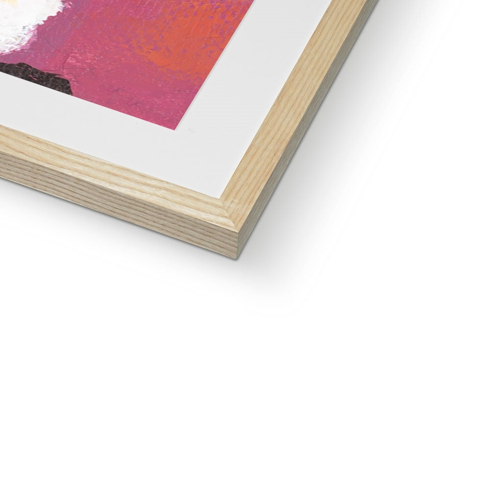 Framed Fine Art Print, White Mat - 8x12 12x18 20x28 24x36 28x40 inches | Pink Tulips in Acrylic, FPV-1080