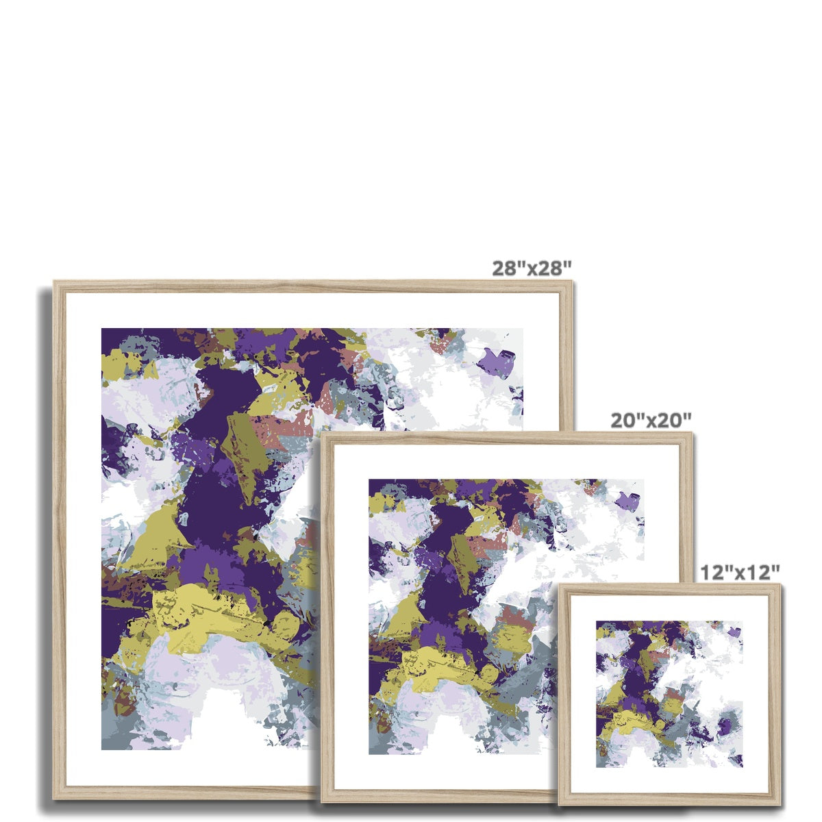 Framed Graphic Art Print, White Mat - 8x8 12x12 16x16 20x20 24x24 28x28 inches | FPS-1140-7695