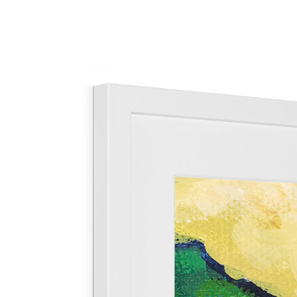 Framed Fine Art Print, White Mat - 8x12 12x18 20x28 inches | African Violets in Acrylic, FPV-1090