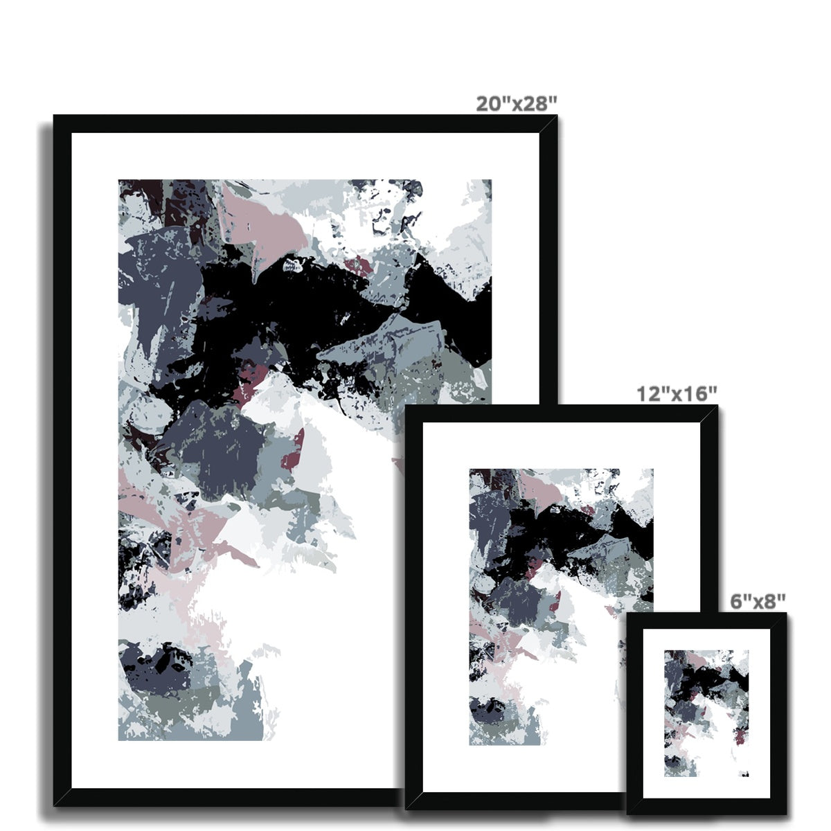 Framed Graphic Art Print, White Mat - 6x8, 8x12, 11x14, 12x16, 16x20, 18x24, 20x28 inches | FPV-1210-7692