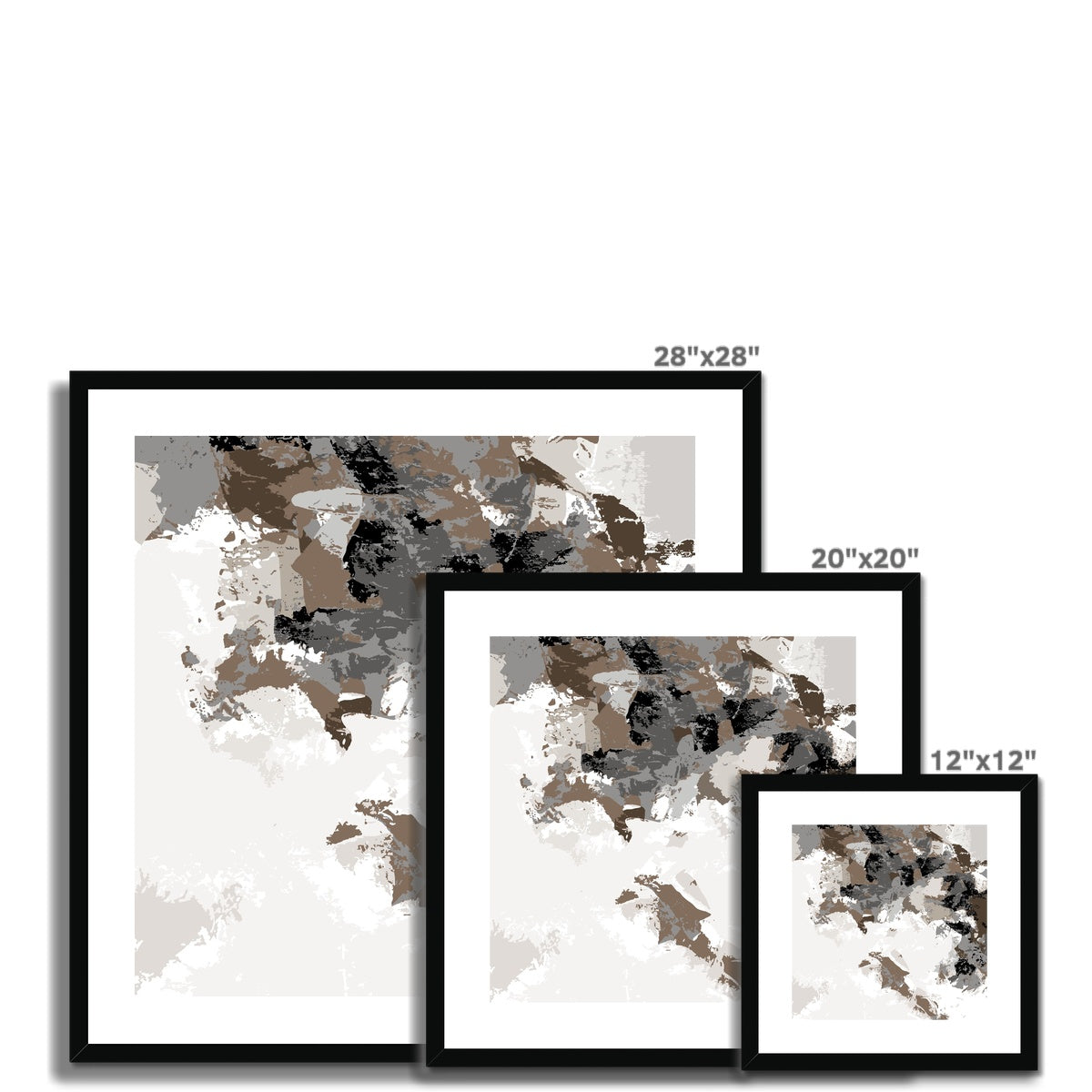 Framed Graphic Art Print, White Mat - 8x8 12x12 16x16 20x20 24x24 28x28 inches | FPS-1170-7693