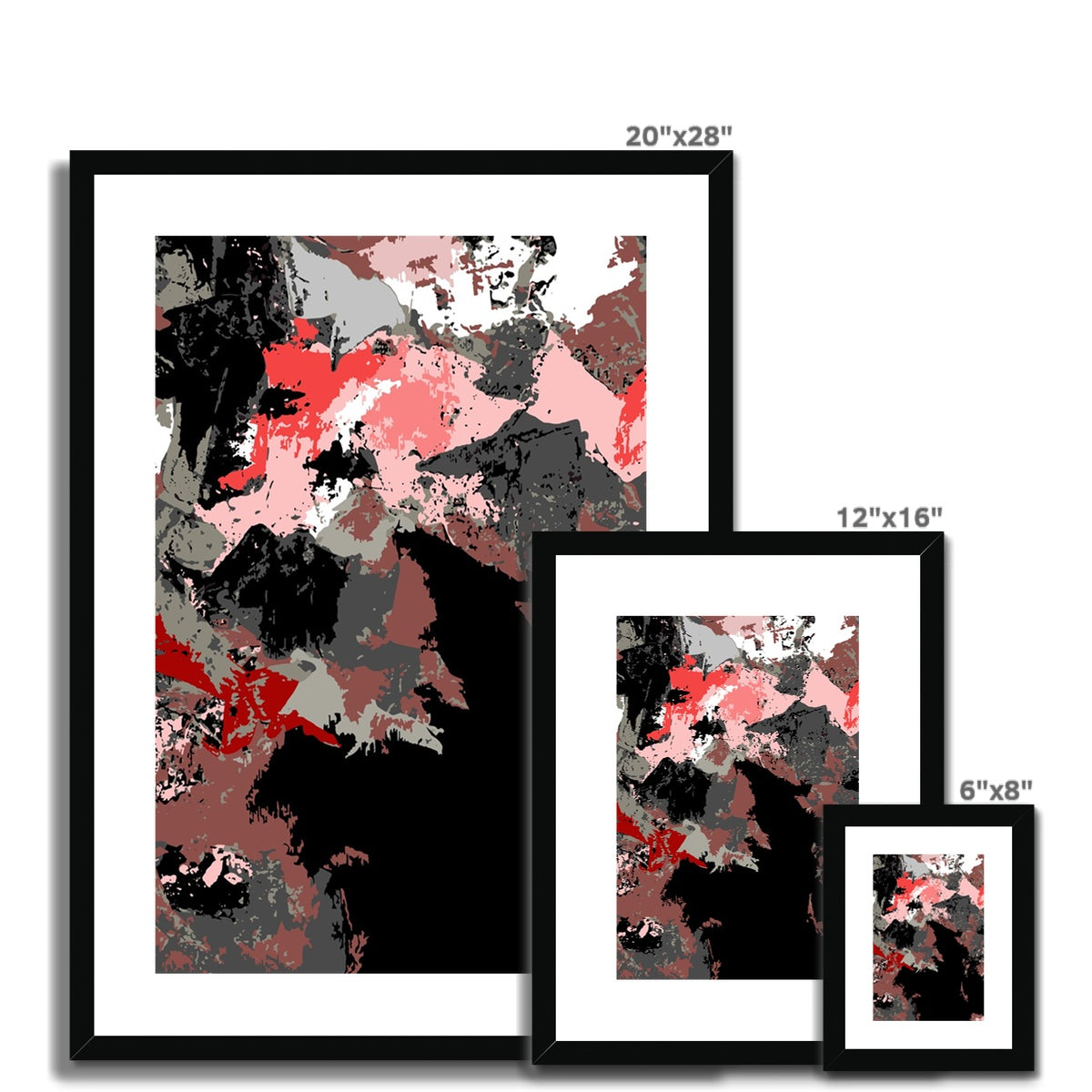 Framed Graphic Art Print, White Mat - 6x8, 8x12, 11x14, 12x16, 16x20, 18x24, 20x28 inches | FPV-1190-7692
