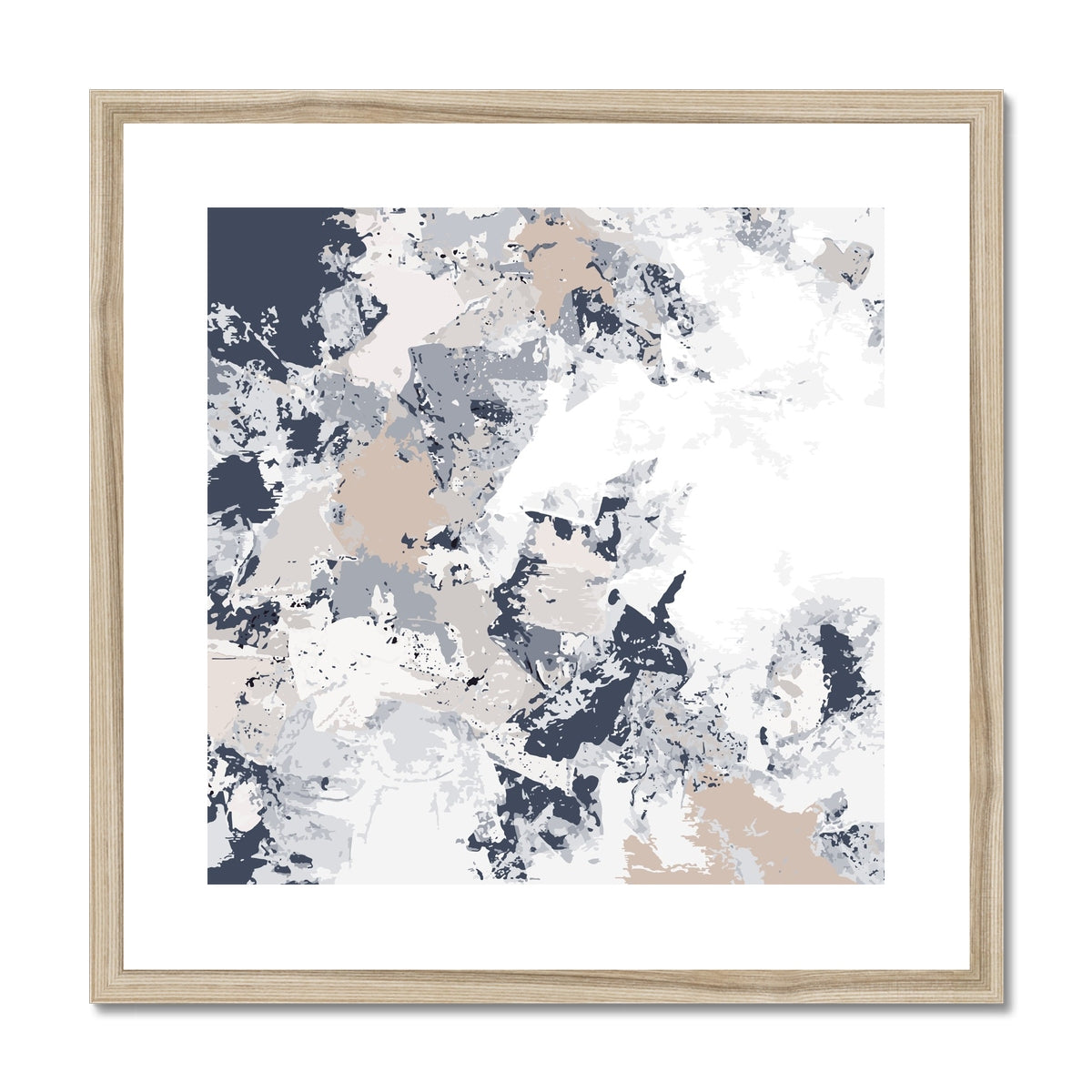 Framed Graphic Art Print, White Mat - 8x8 12x12 16x16 20x20 24x24 28x28 inches | FPS-1220-7695