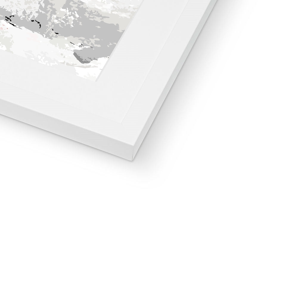 Framed Graphic Art Print, White Mat - 8x8 12x12 16x16 20x20 24x24 28x28 inches | FPS-1190-7691