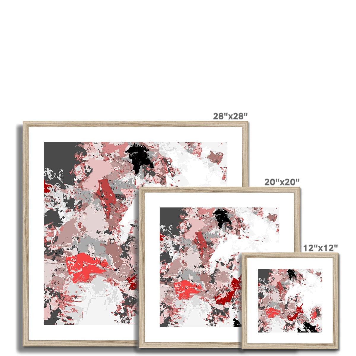 Framed Graphic Art Print, White Mat - 8x8 12x12 16x16 20x20 24x24 28x28 inches | FPS-1190-7695