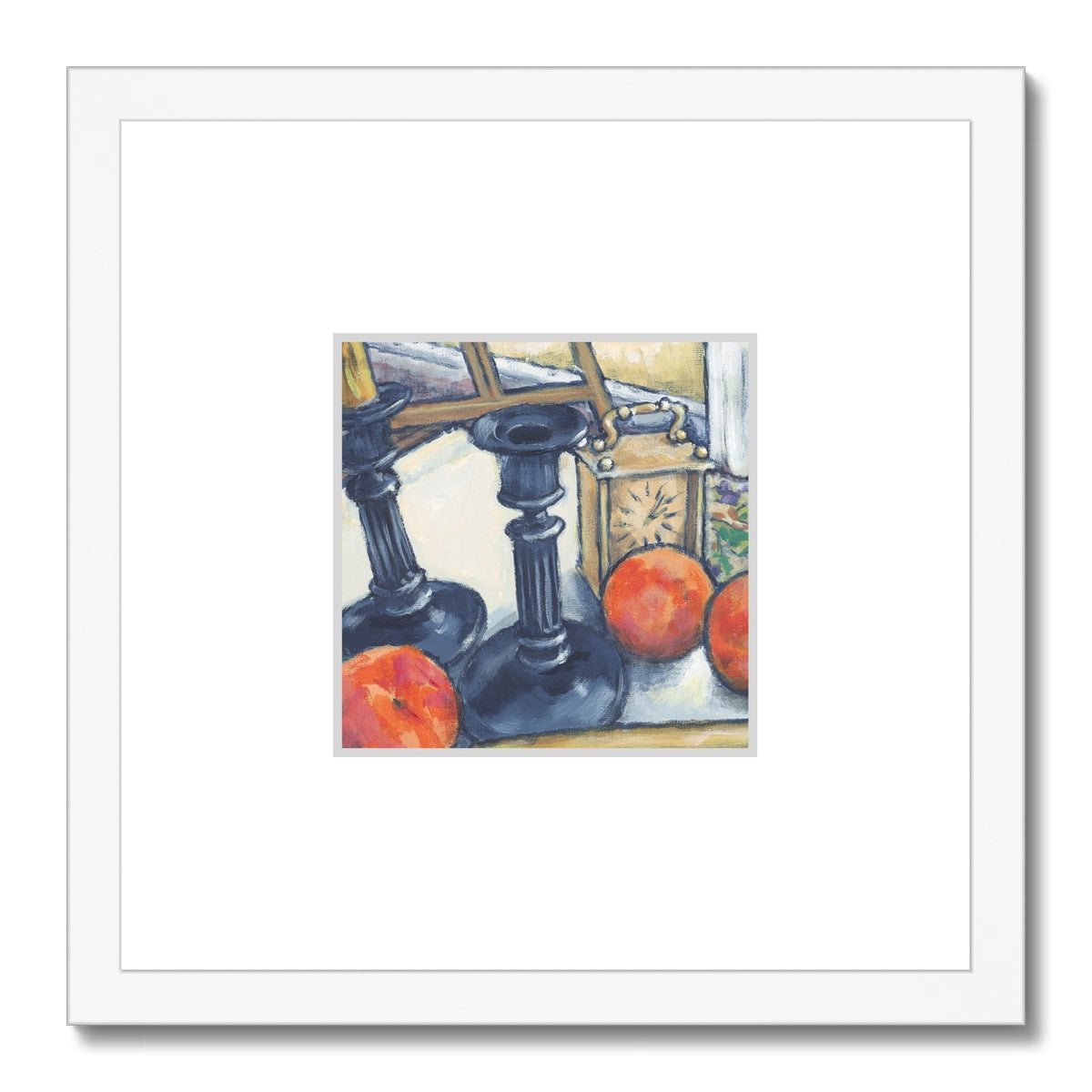 Framed Fine Art Print, Faux Mat - 12x12 inches | Still Life in Acrylic, FMS-1000-1102