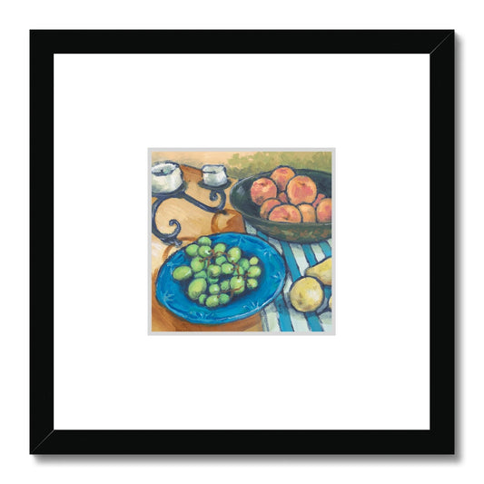 Framed Fine Art Print, Faux Mat - 12x12 inches | Still Life in Acrylic, FMS-1000-1103