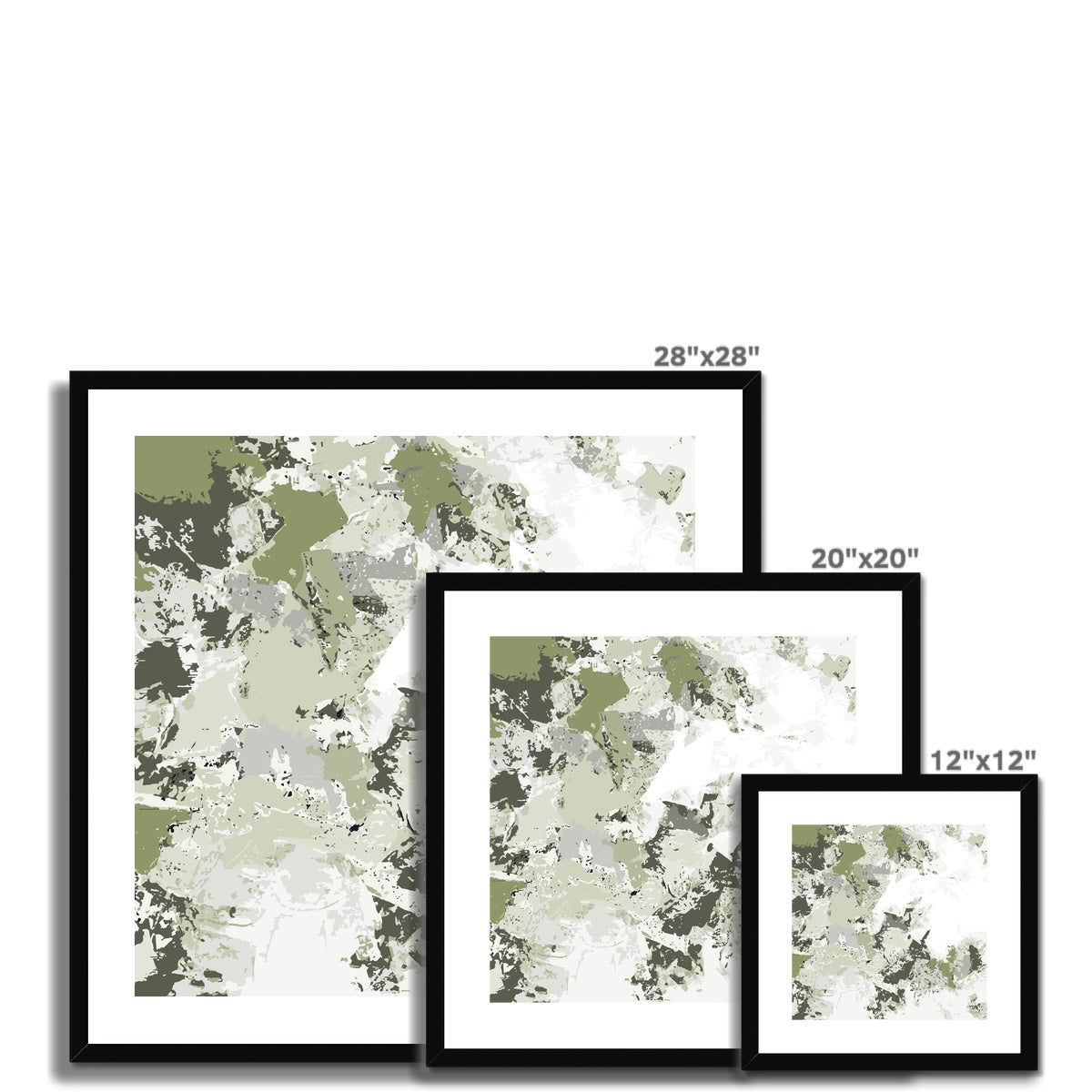 Framed Graphic Art Print, White Mat - 8x8 12x12 16x16 20x20 24x24 28x28 inches | FPS-1240-7695