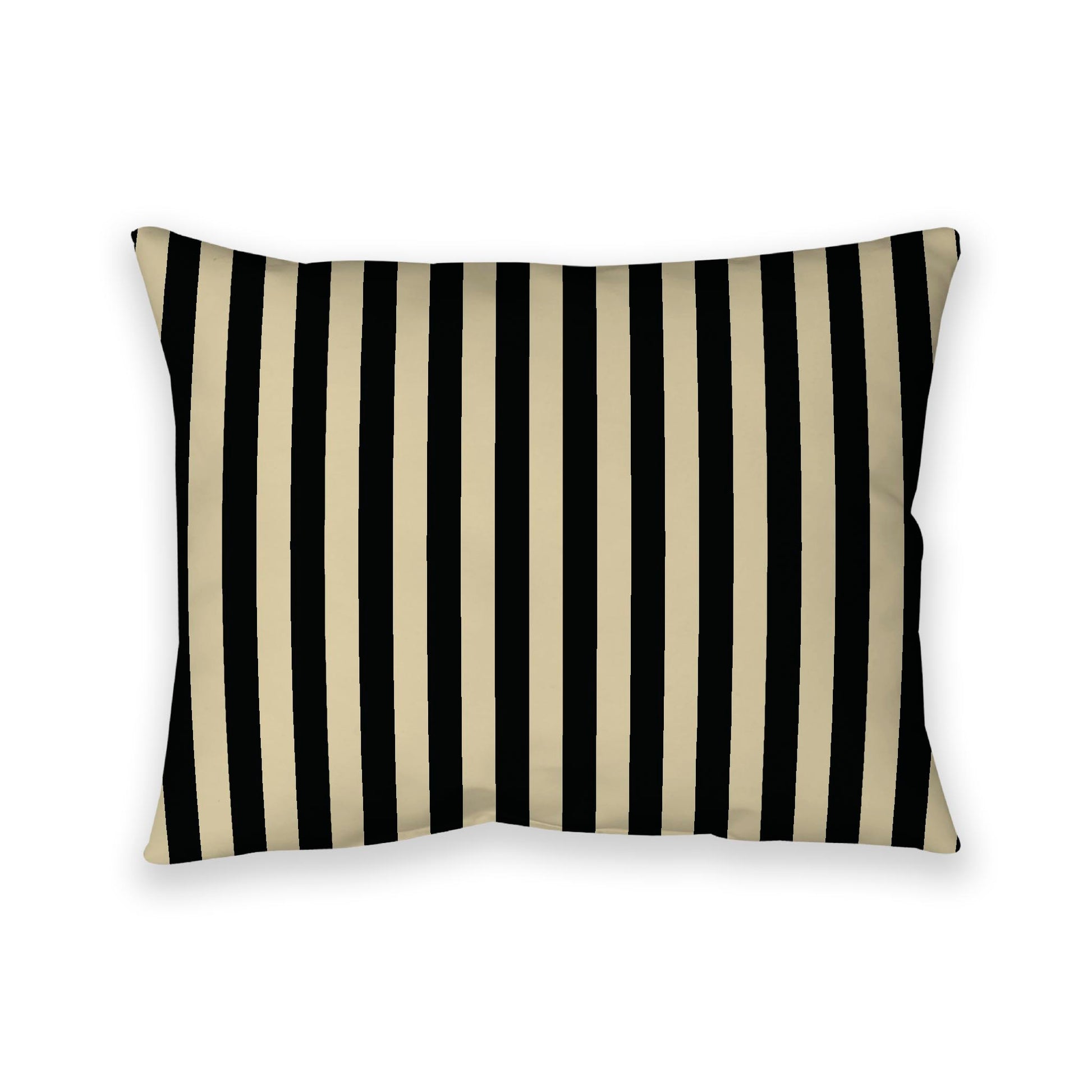 Desert Sand Cotton Canvas Cushion Covers with Black Bars on Front, 26 x 20 inches / 66 x 51 cm
