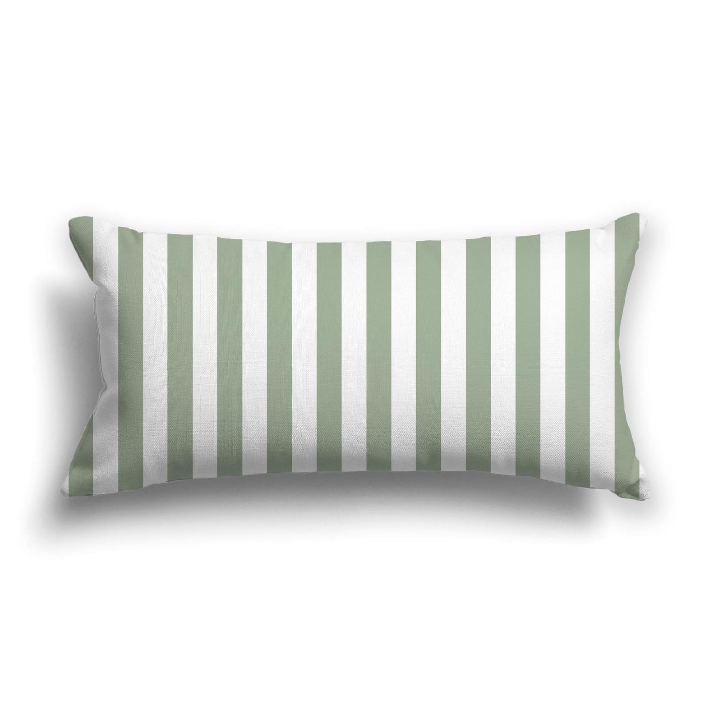 Off-White Cotton Canvas Cushion Covers with Green Bars on Front, CACU-1052-051