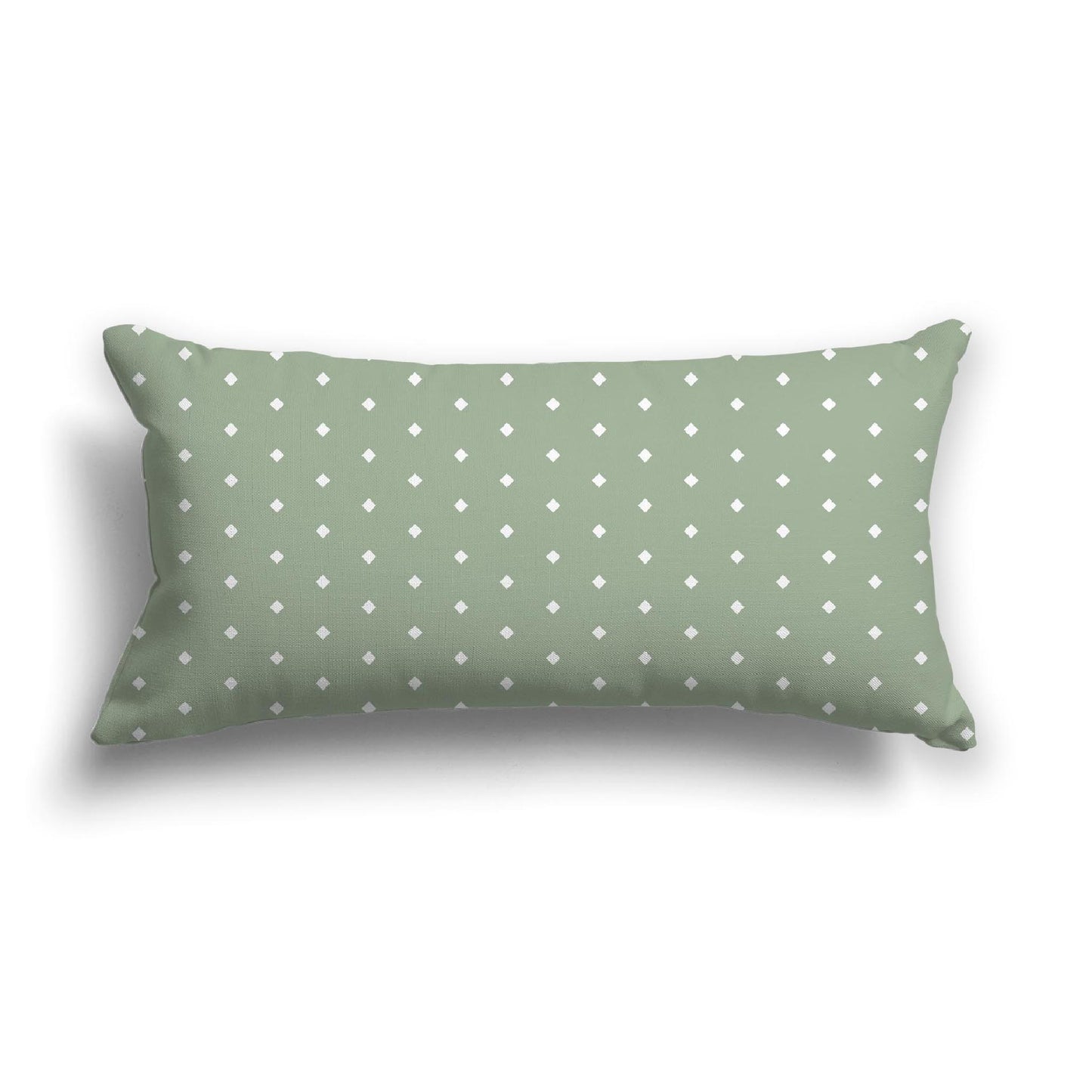 Green Cotton Canvas Cushion Covers with Fine Off-White Diamonds on Front, CACU-1052-112