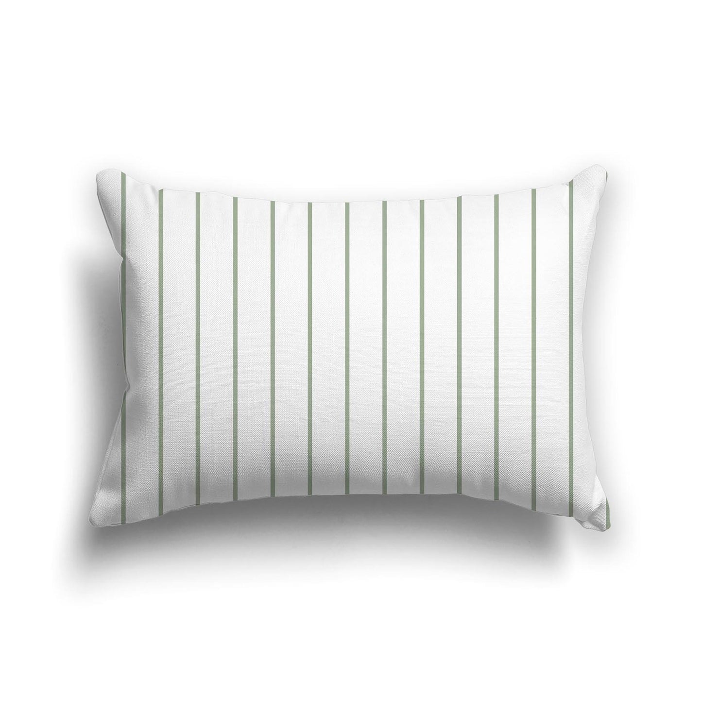 Off-White Cotton Canvas Cushion Covers with Fine Green Stripes on Front, CACU-1052-151