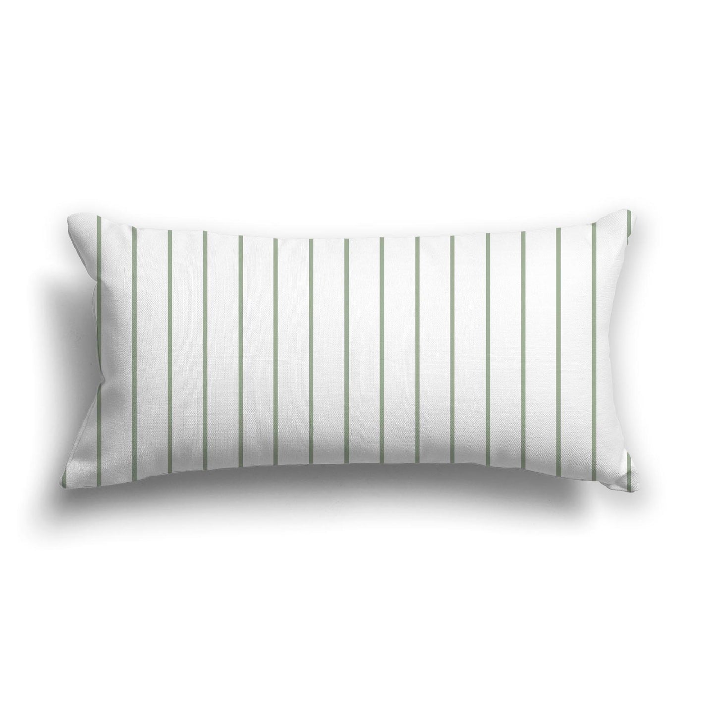 Off-White Cotton Canvas Cushion Covers with Fine Green Stripes on Front, CACU-1052-151