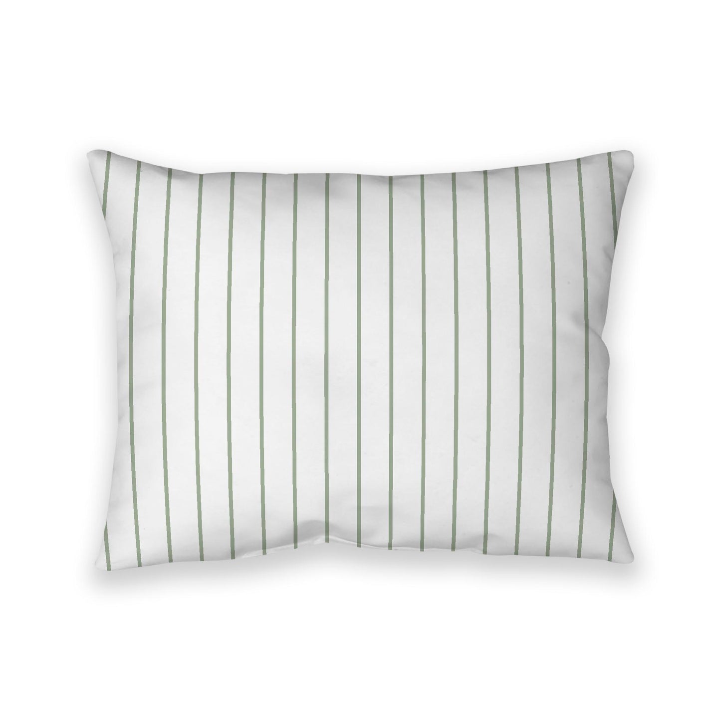 Off-White Cotton Canvas Cushion Covers with Fine Green Stripes on Front, CACU-1052-151