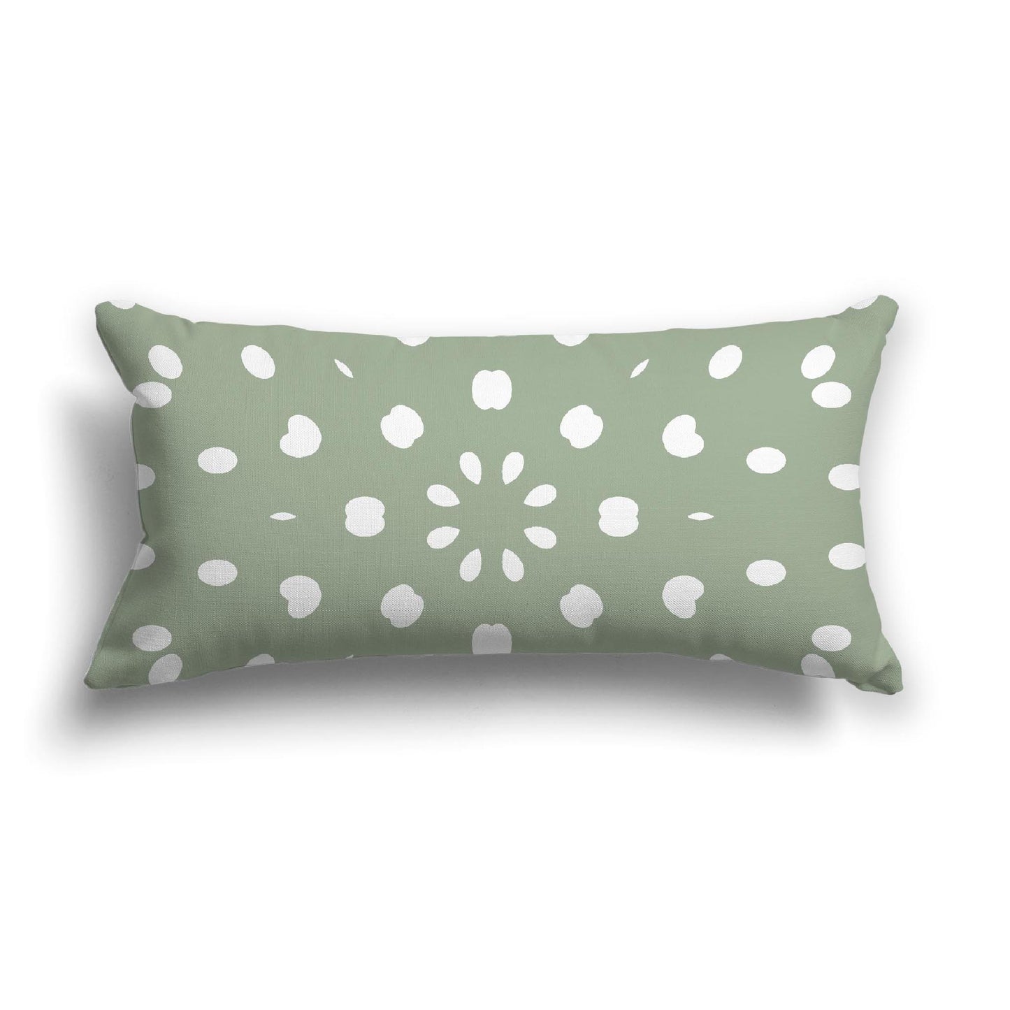 Green Cotton Canvas Cushion Covers with Off-White Burst Pattern on Front, CACU-1052-232