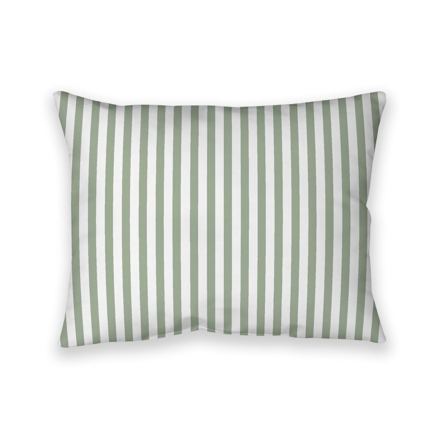 Off-White Cotton Canvas Cushion Covers with Thin Green Bars on Front, CACU-1052-241
