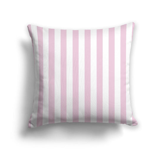 Off-White Cotton Canvas Cushion Covers with Pink Bars on Front, CACU-1081-051