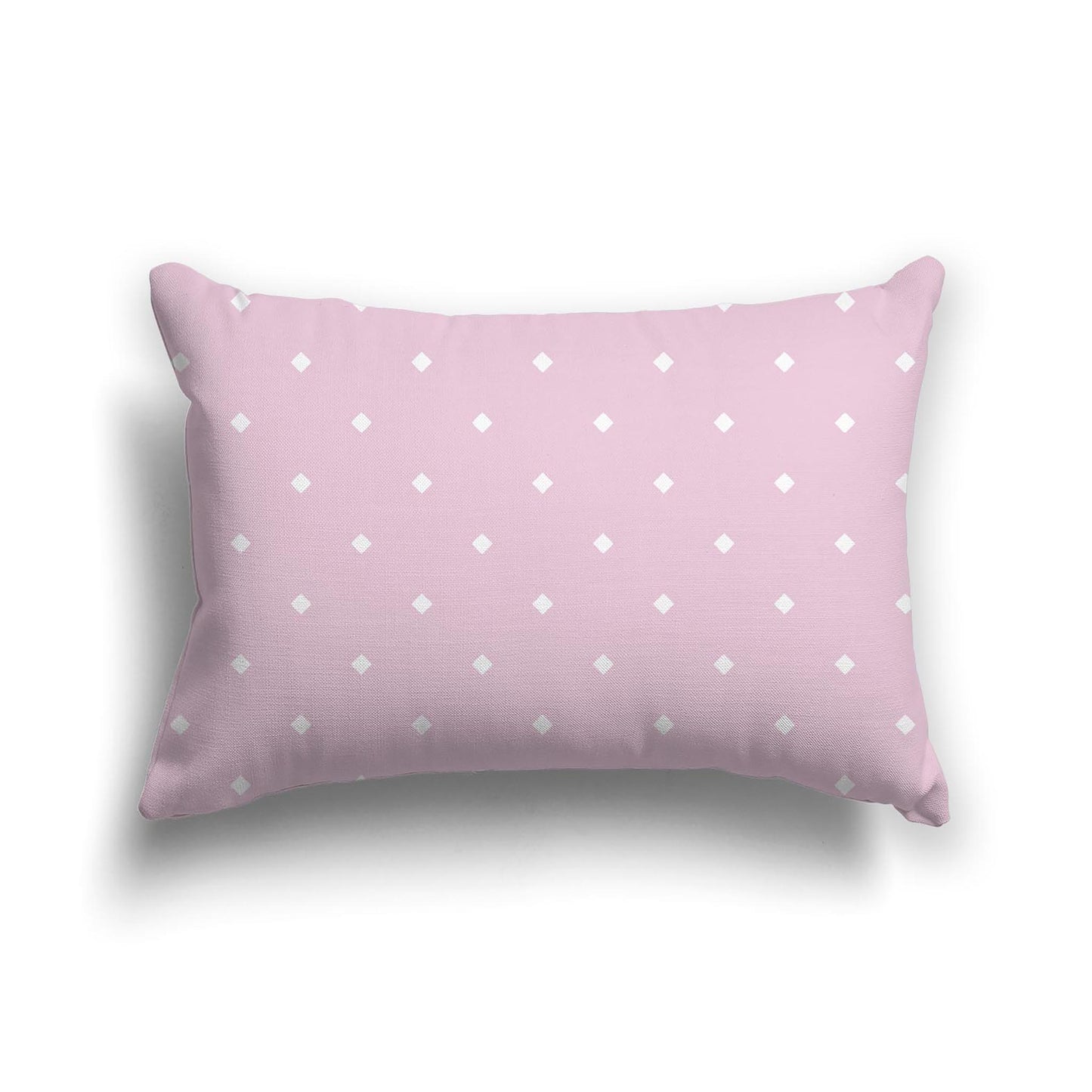 Pink Cotton Canvas Cushion Covers with Off-White Diamonds on Front, CACU-1081-102