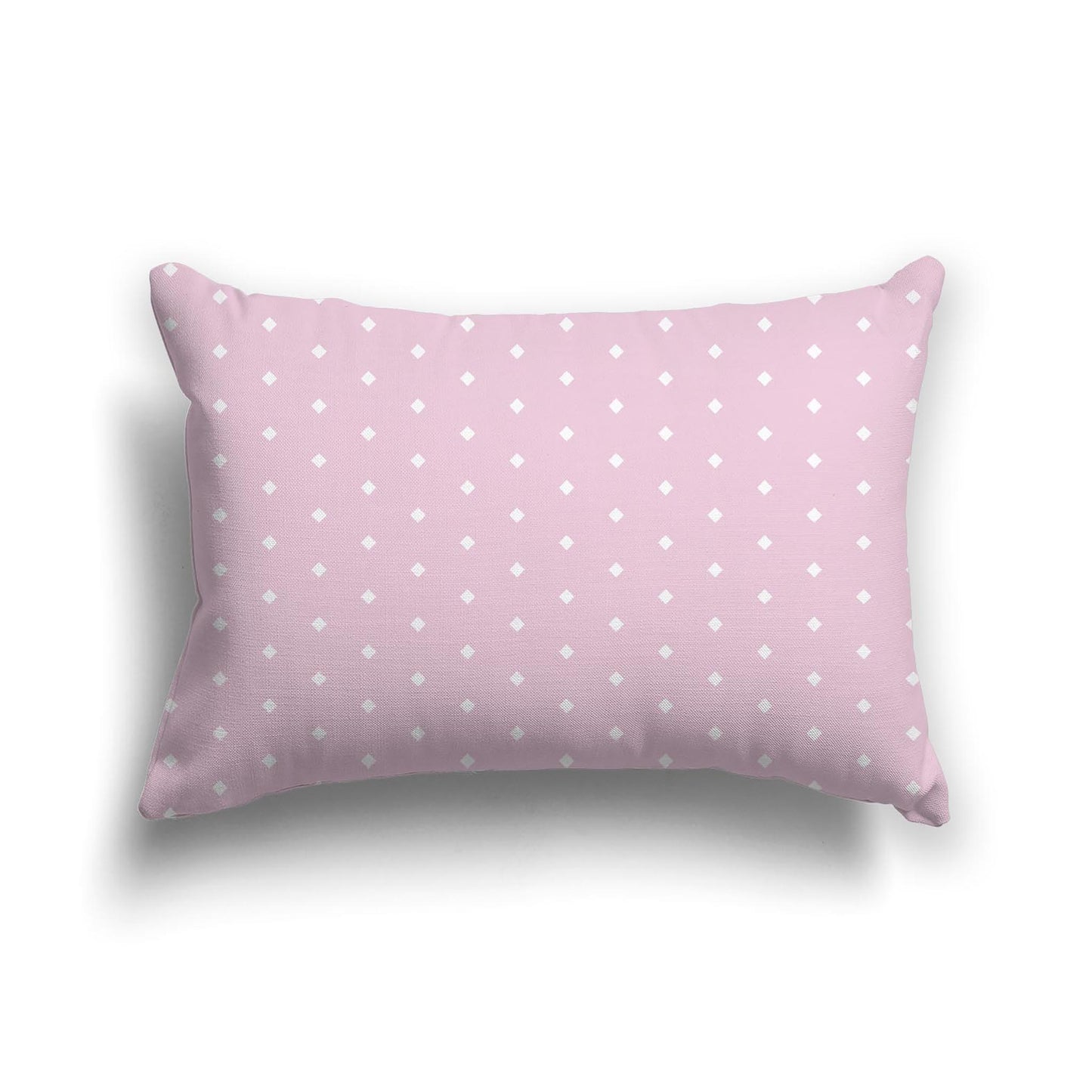Pink Cotton Canvas Cushion Covers with Fine Off-White Diamonds on Front, CACU-1081-112