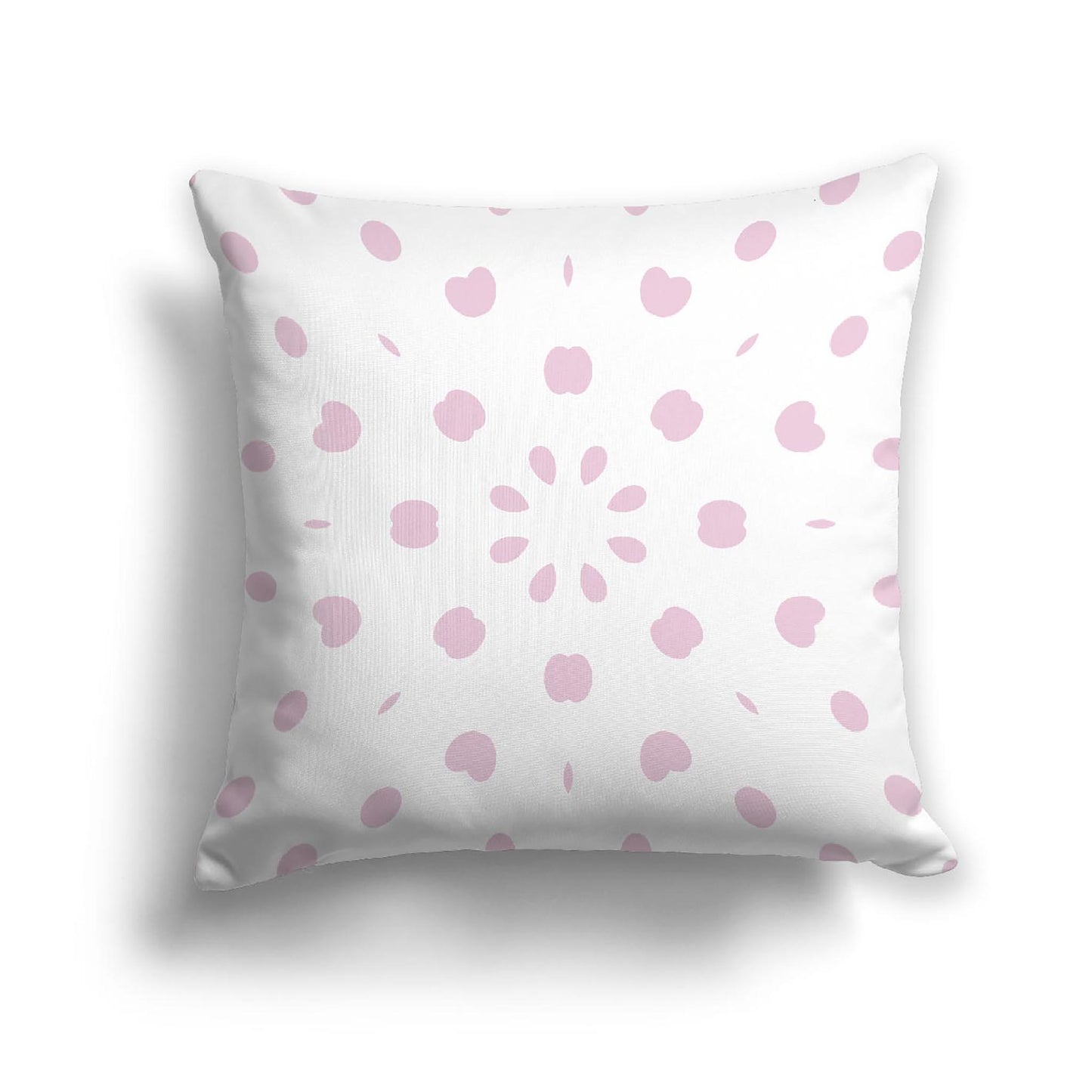 Off-White Cotton Canvas Cushion Covers with Pink Burst Pattern on Front, CACU-1081-231