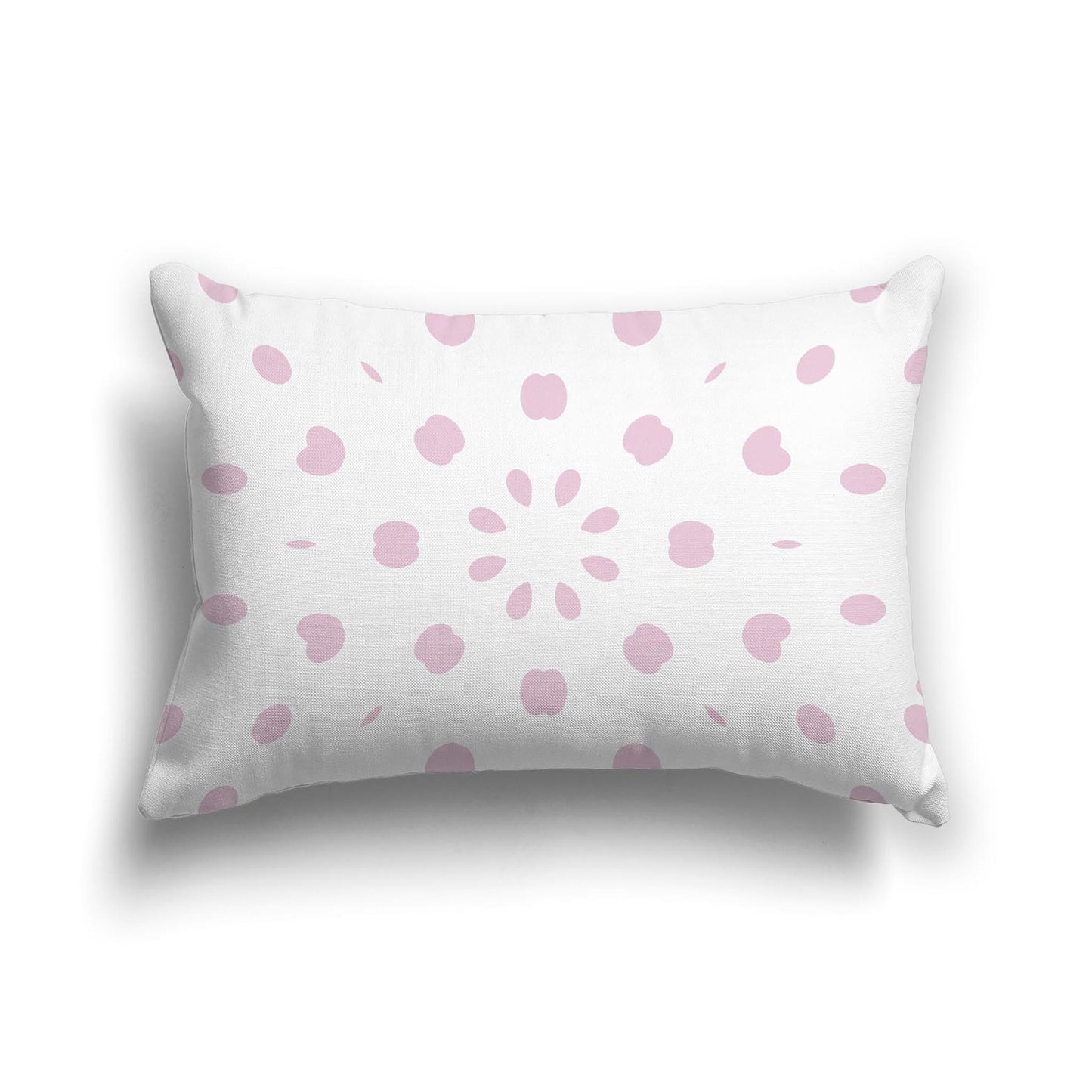 Off-White Cotton Canvas Cushion Covers with Pink Burst Pattern on Front, CACU-1081-231