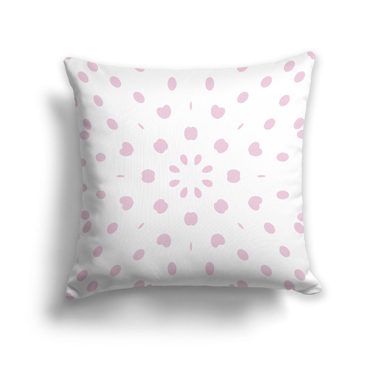 Off-White Cotton Canvas Cushion Covers with Pink Burst Pattern on Front, CACU-1081-231