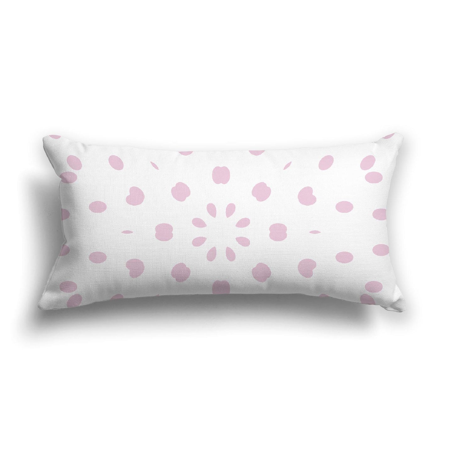 Off-White Cotton Canvas Cushion Covers with Pink Burst Pattern on Front, CACU-1081-231