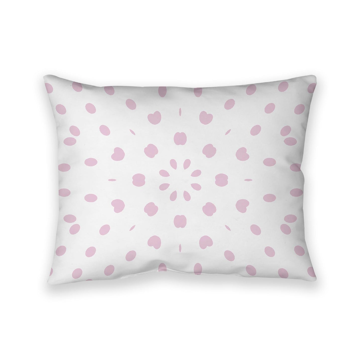 Off-White Cotton Canvas Cushion Covers with Pink Burst Pattern on Front, CACU-1081-231