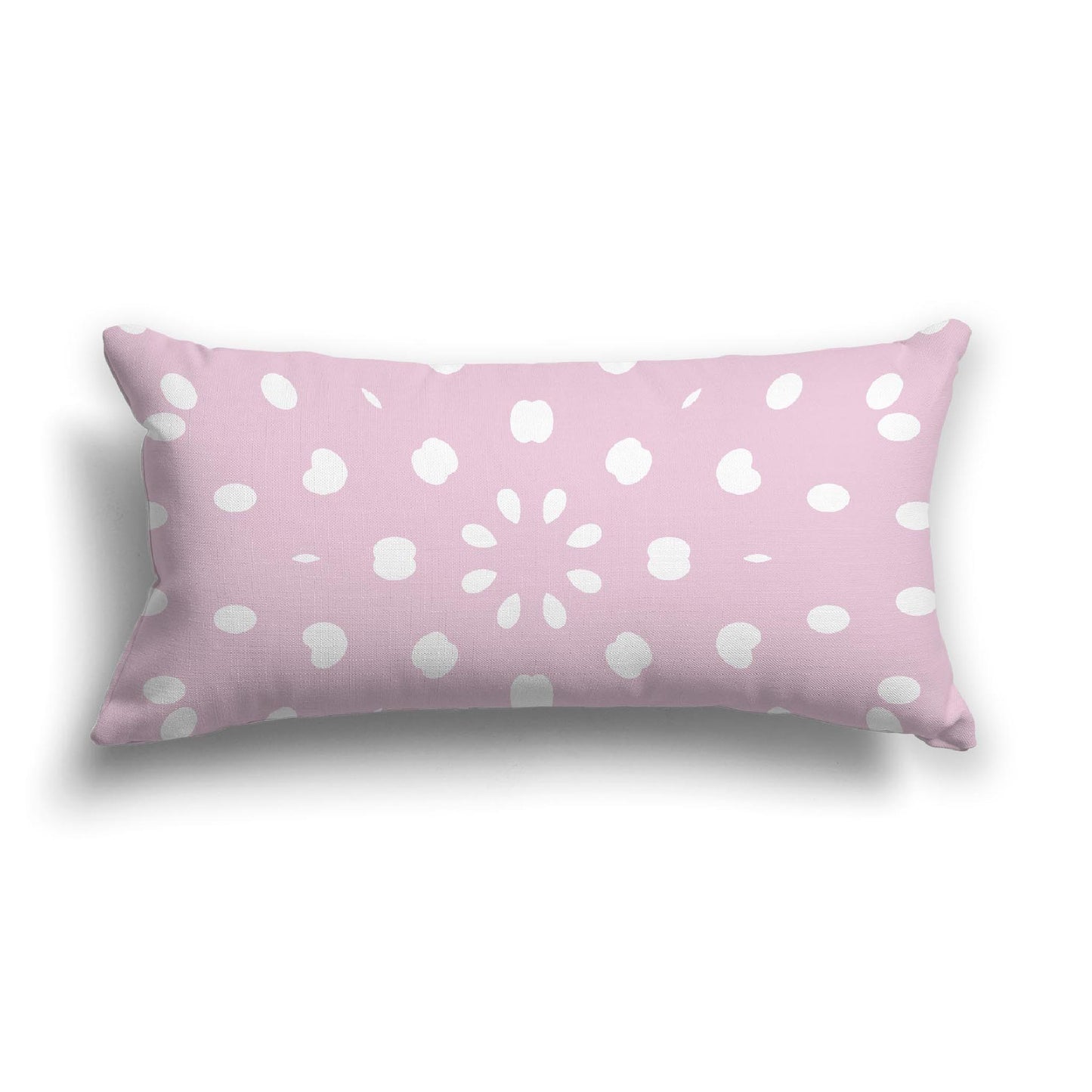 Pink Cotton Canvas Cushion Covers with Off-White Burst Pattern on Front, CACU-1081-232