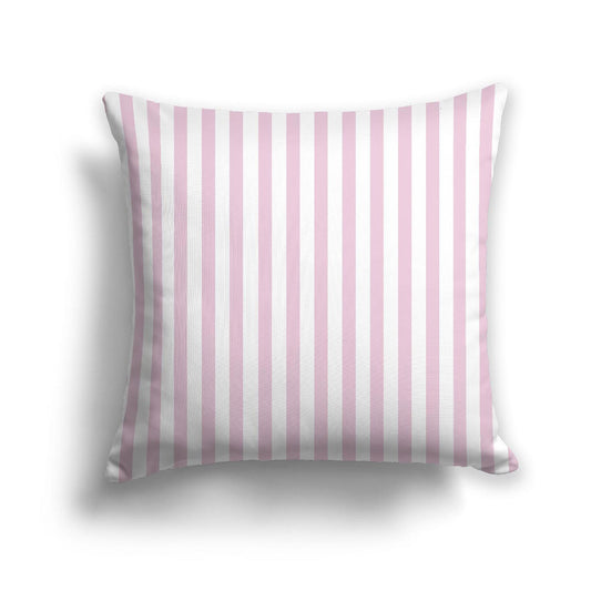Off-White Cotton Canvas Cushion Covers with Thin Pink Bars on Front, CACU-1081-241