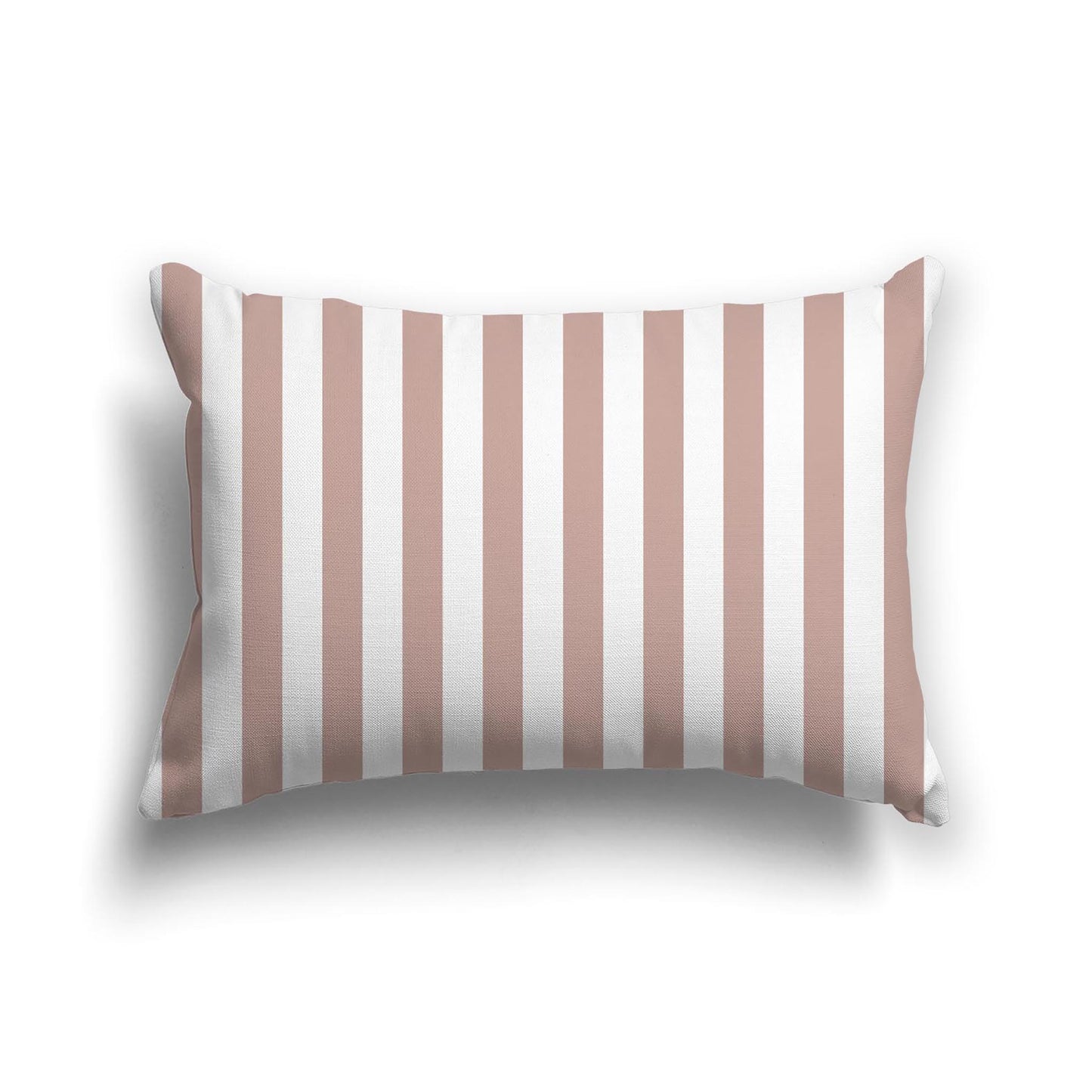Off-White Cotton Canvas Cushion Covers with Salmon Bars on Front, CACU-1139-051