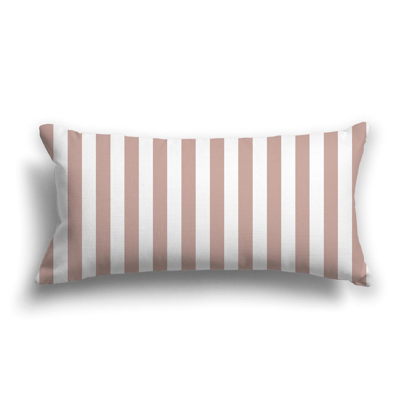 Off-White Cotton Canvas Cushion Covers with Salmon Bars on Front, CACU-1139-051