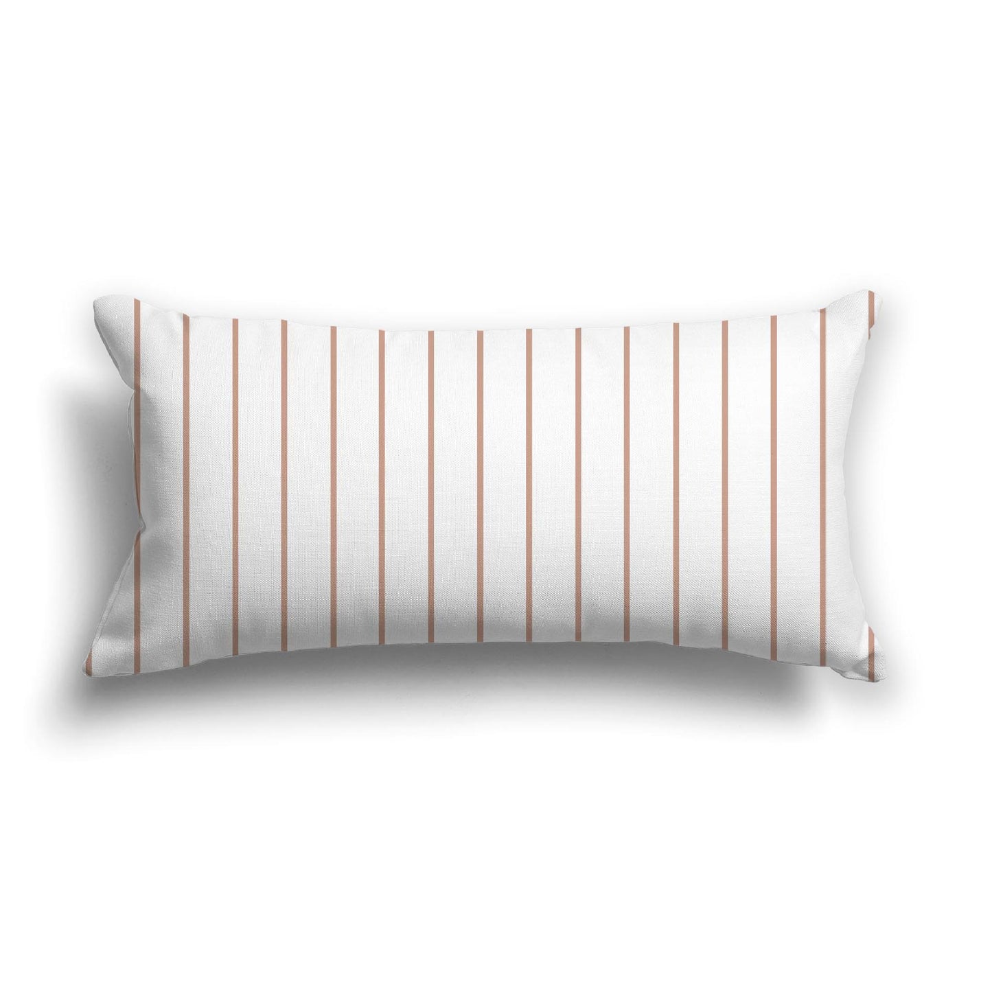 Off-White Cotton Canvas Cushion Covers with Fine Salmon Stripes on Front, CACU-1139-151