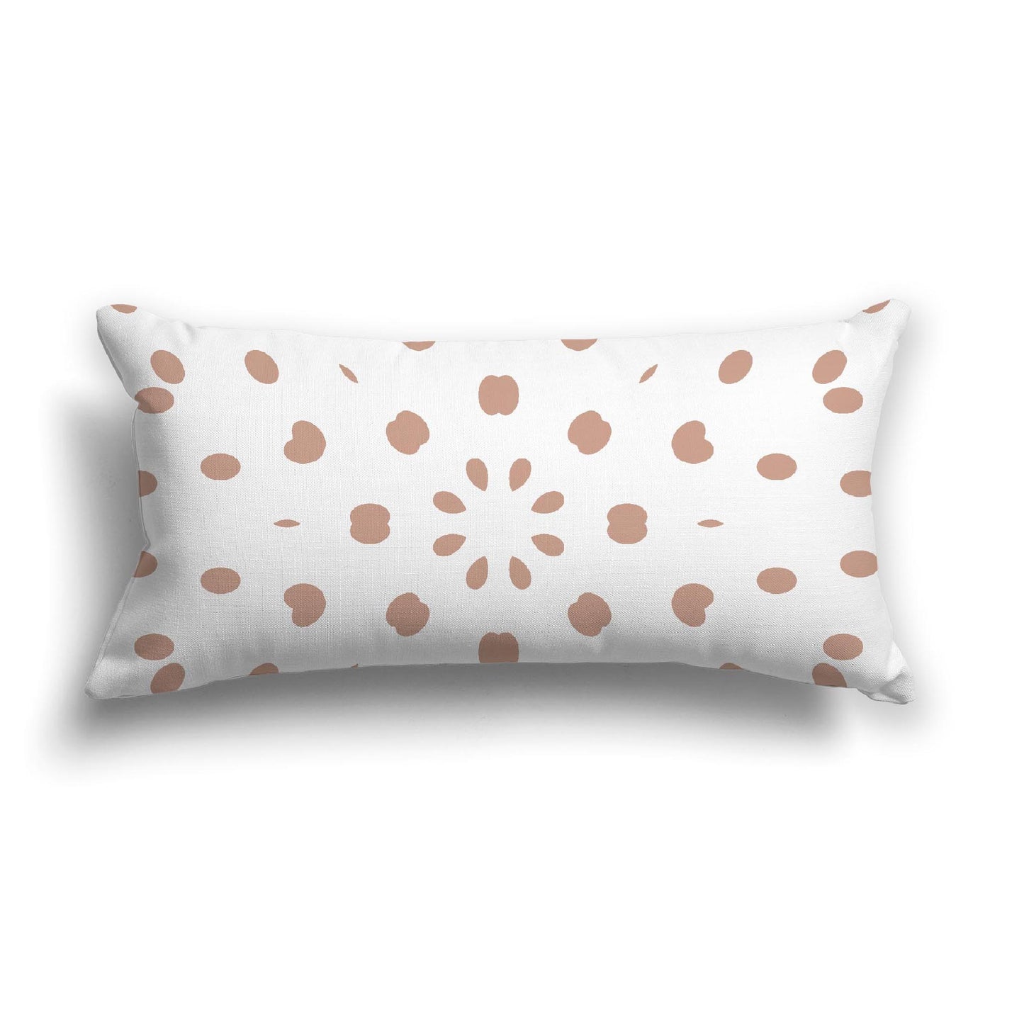 Off-White Cotton Canvas Cushion Covers with Salmon Burst Pattern on Front, CACU-1139-231