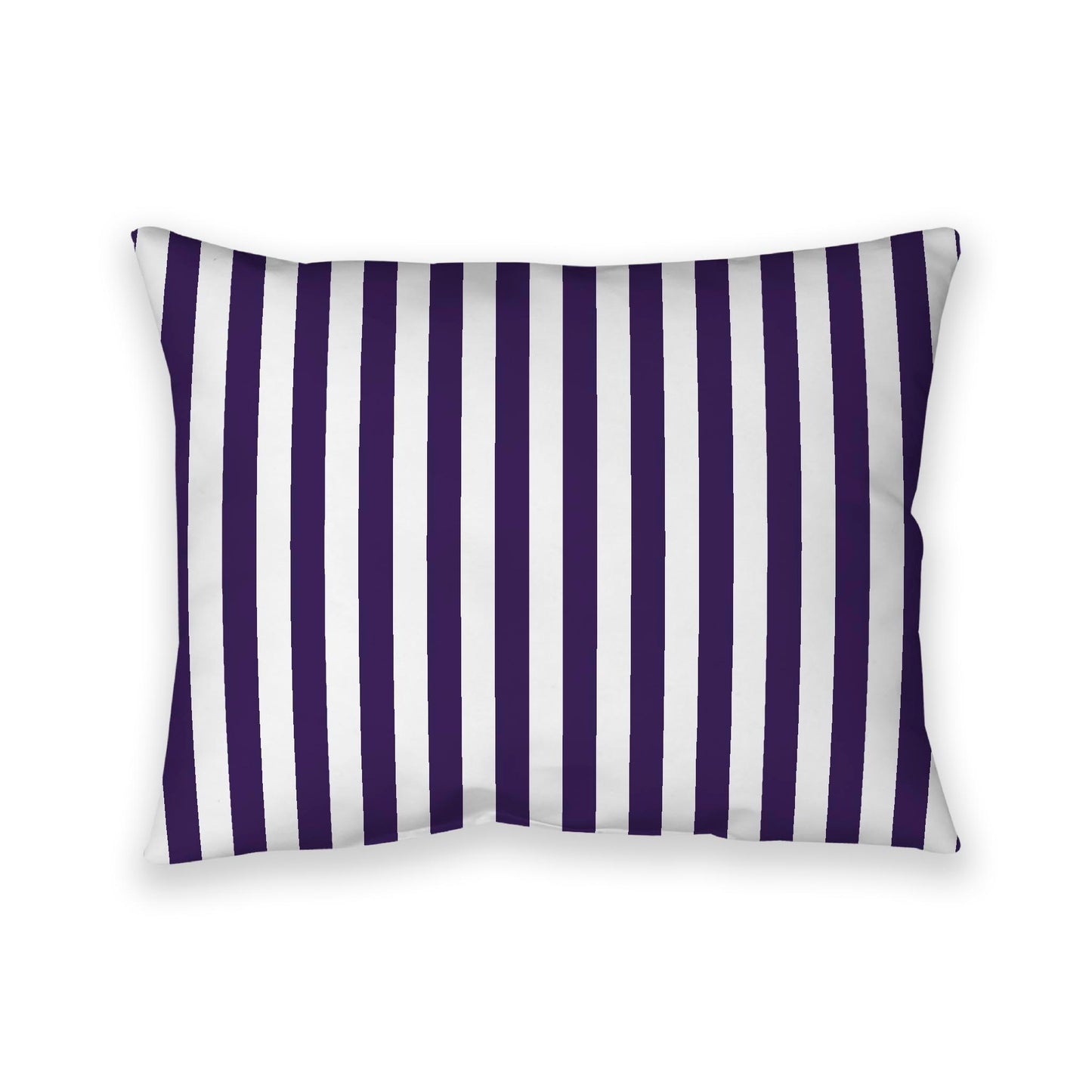 Off-White Cotton Canvas Cushion Covers with Purple Bars on Front, CACU-1143-051