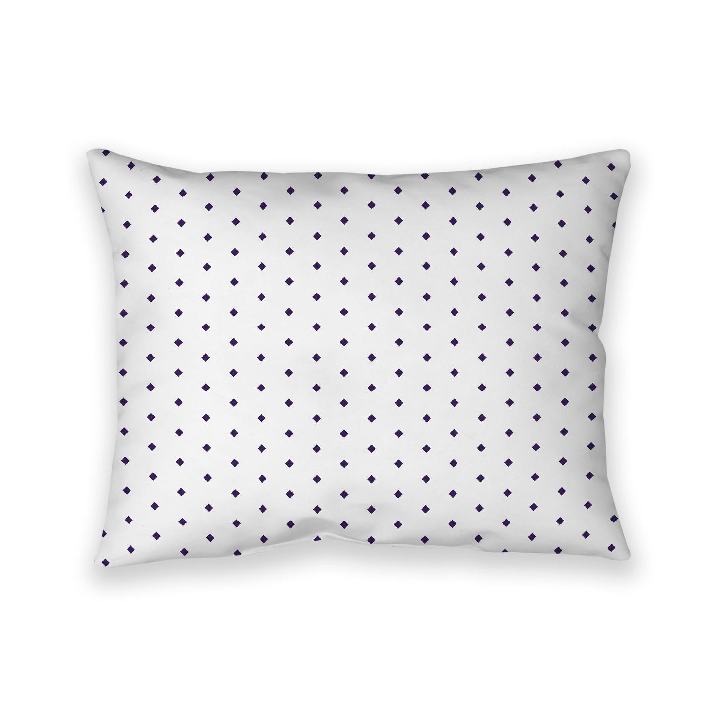 Off-White Cotton Canvas Cushion Covers with Fine Purple Diamonds on Front, CACU-1143-111