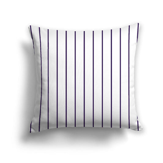 Off-White Cotton Canvas Cushion Covers with Fine Purple Stripes on Front, CACU-1143-151