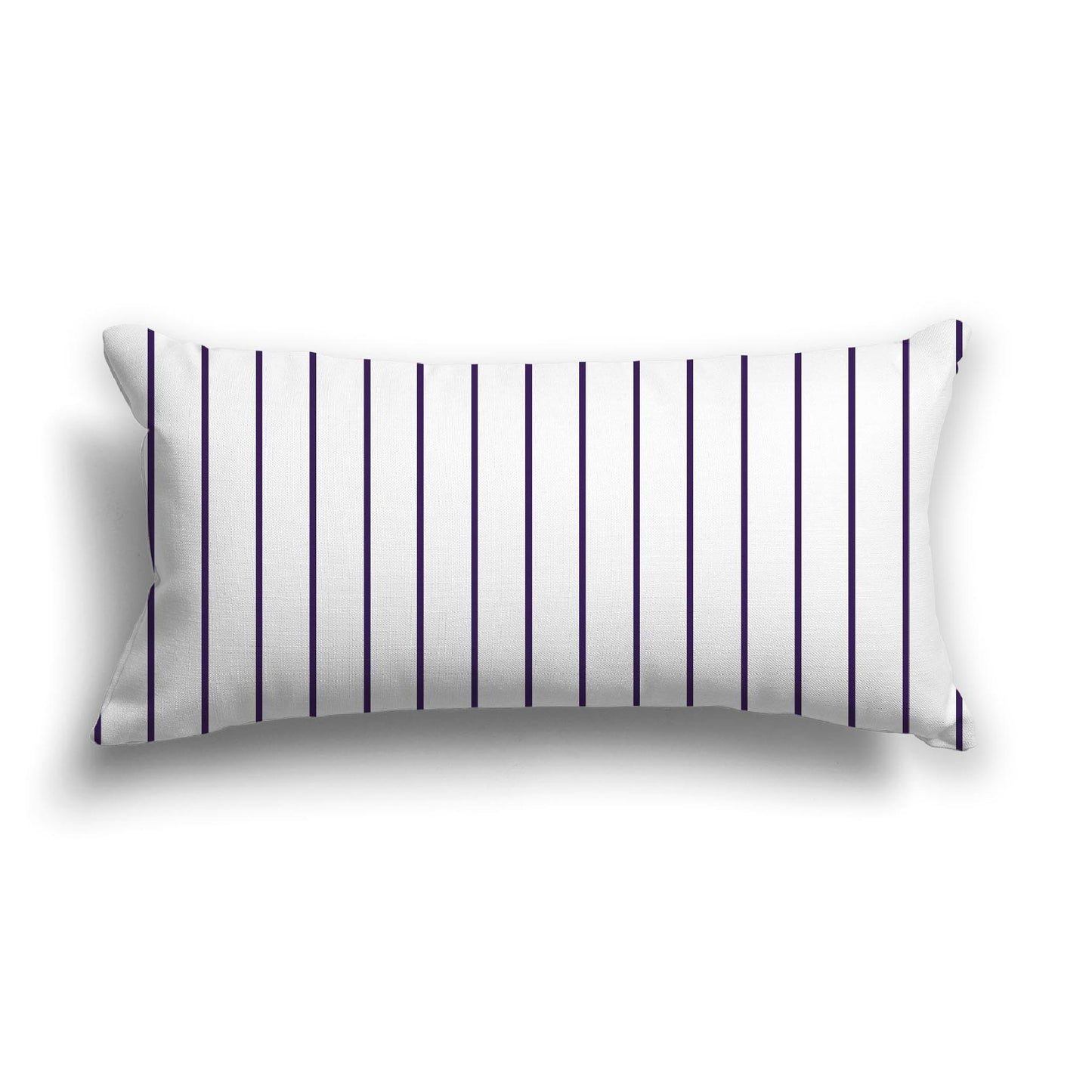 Off-White Cotton Canvas Cushion Covers with Fine Purple Stripes on Front, CACU-1143-151