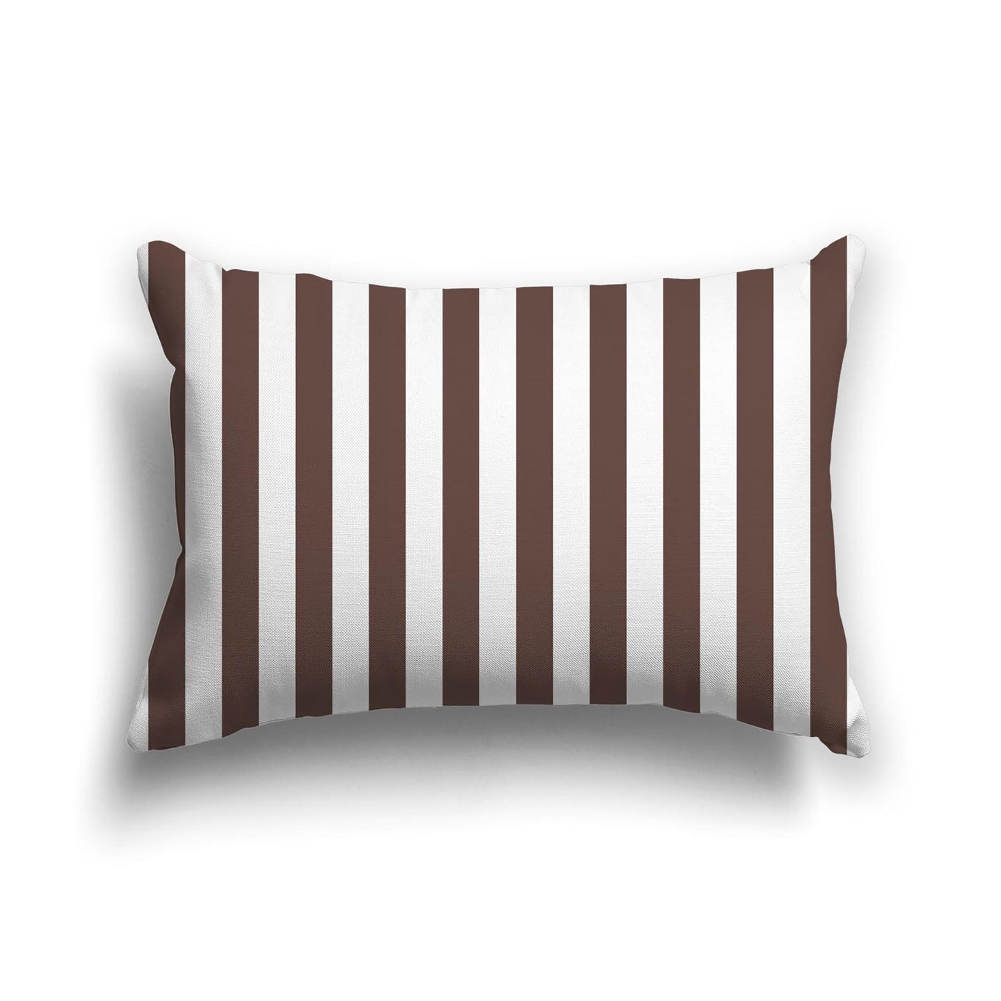 Off-White Cotton Canvas Cushion Covers with Brown Bars on Front, CACU-1161-051