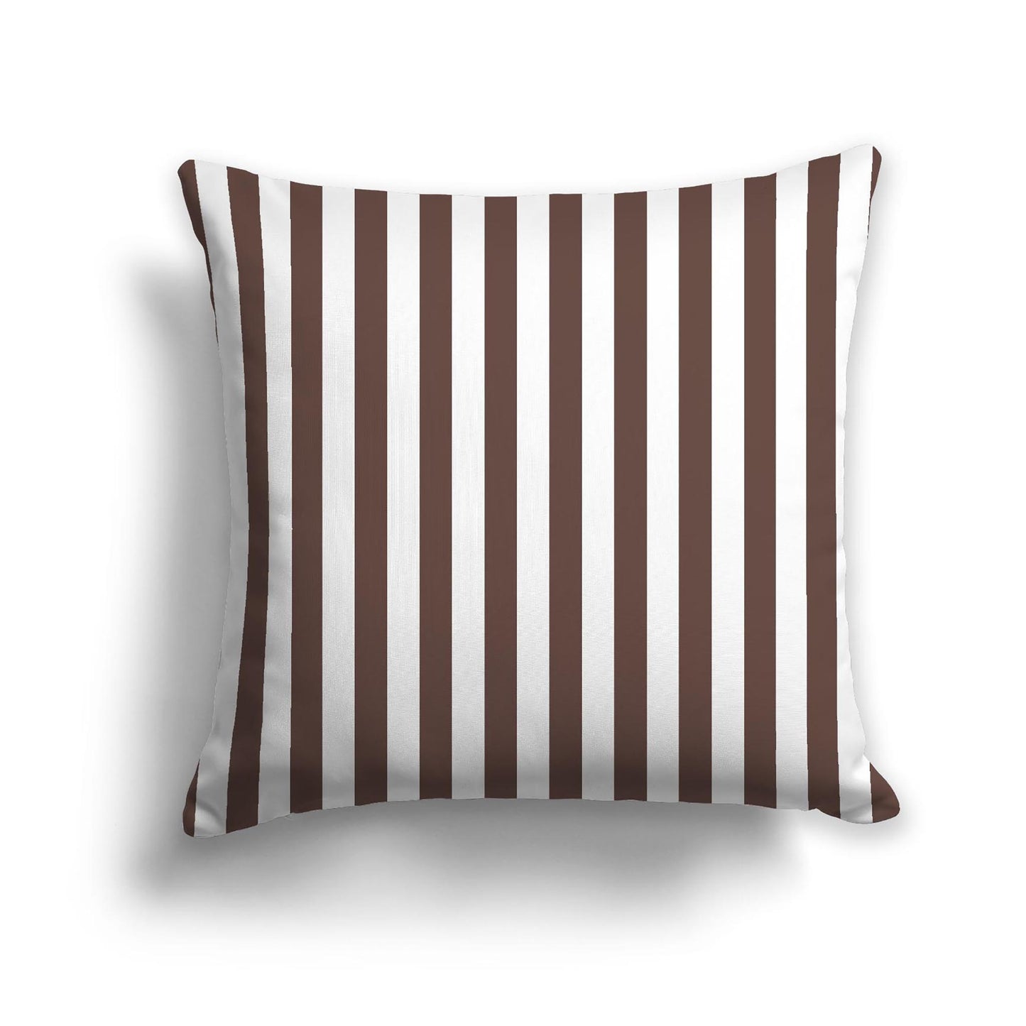 Off-White Cotton Canvas Cushion Covers with Brown Bars on Front, CACU-1161-051