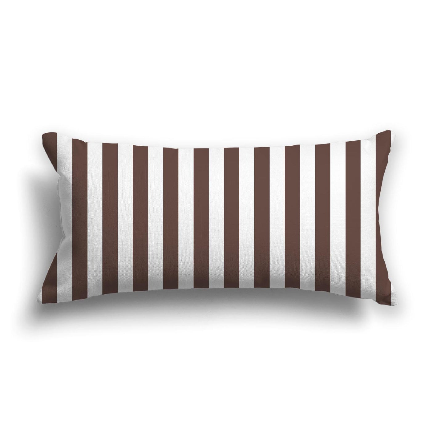 Off-White Cotton Canvas Cushion Covers with Brown Bars on Front, CACU-1161-051