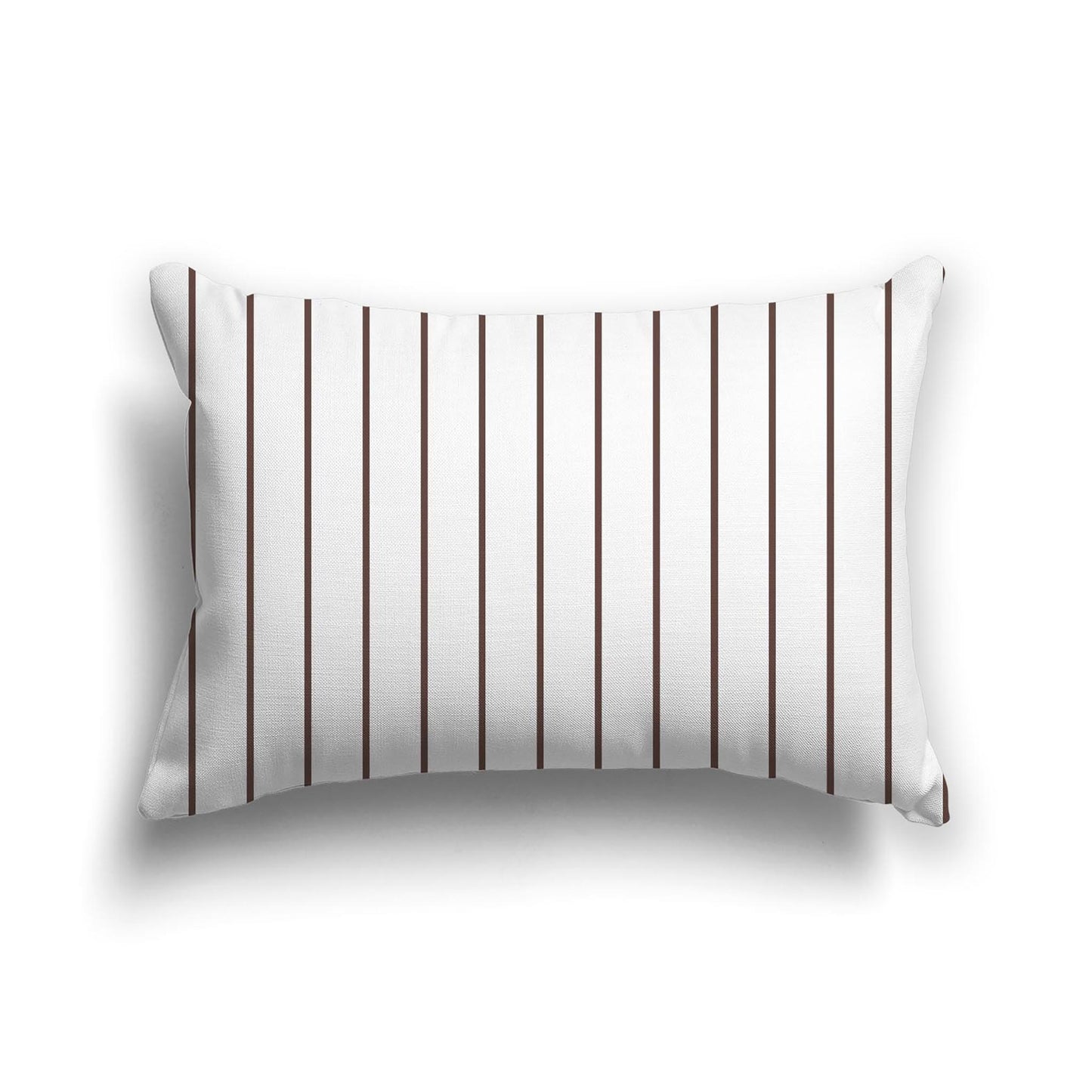 Off-White Cotton Canvas Cushion Covers with Fine Brown Stripes on Front, CACU-1161-151